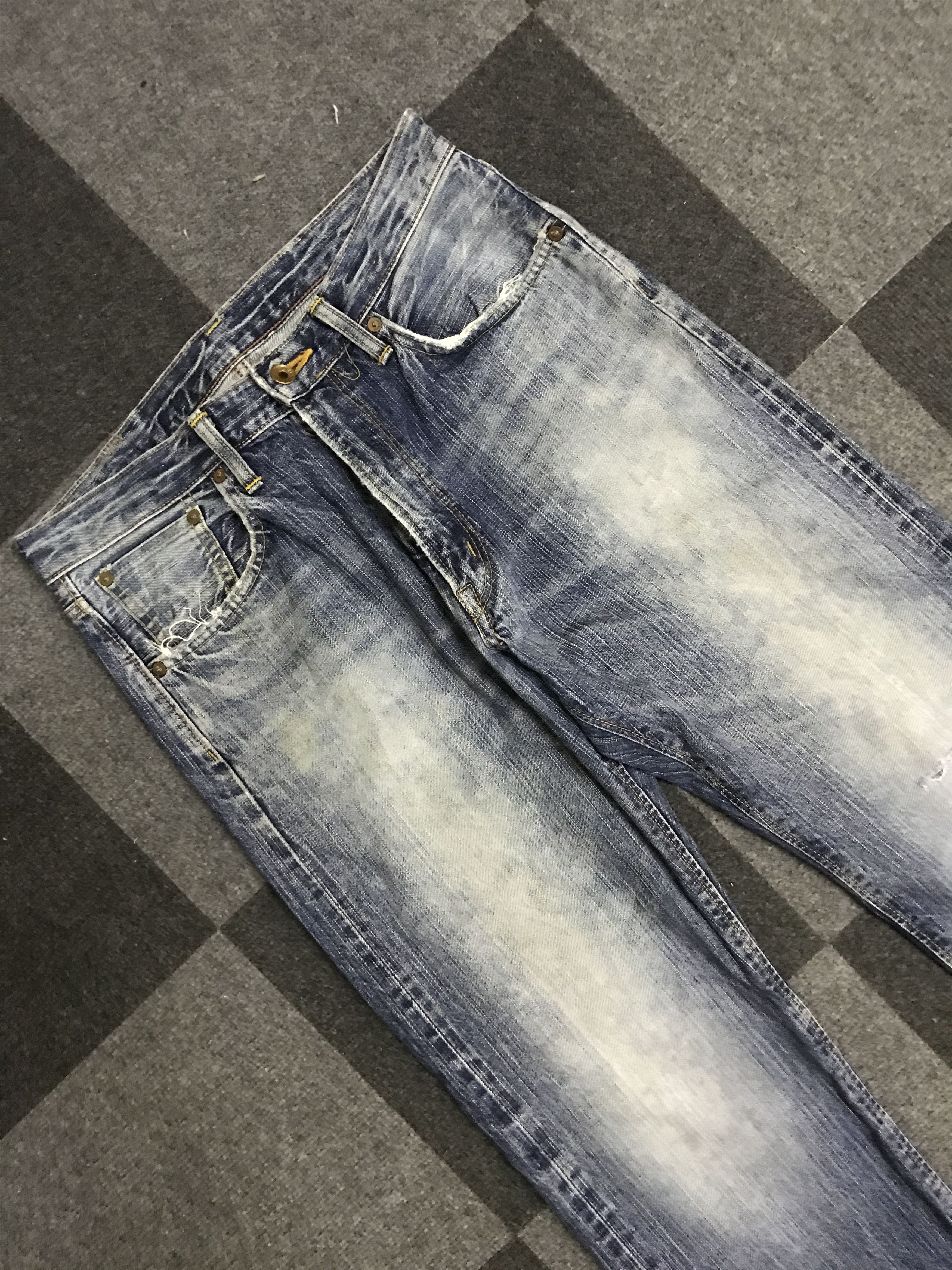 Edwin D147 EDWIN 505ZX Selvedge red Line Distressed Jeans Size US 31 - 2 Thumbnail