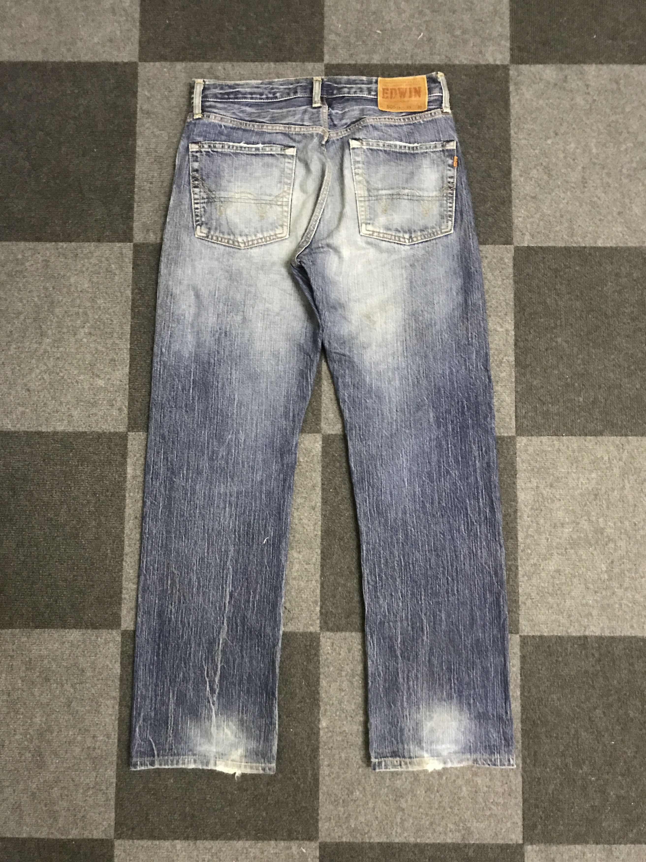 Edwin D147 EDWIN 505ZX Selvedge red Line Distressed Jeans Size US 31 - 8 Thumbnail