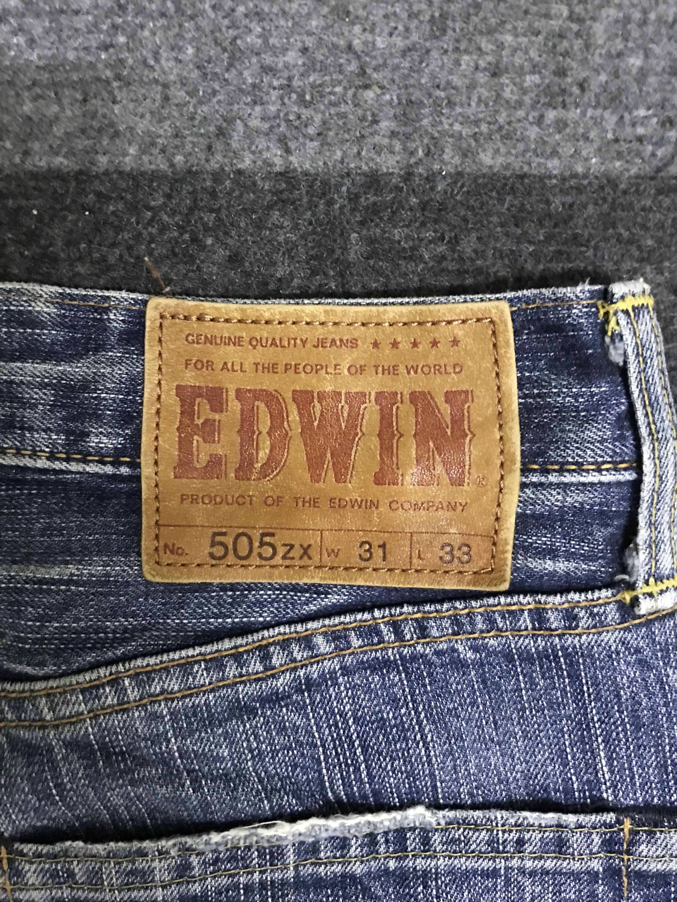 Edwin D147 EDWIN 505ZX Selvedge red Line Distressed Jeans Size US 31 - 13 Thumbnail