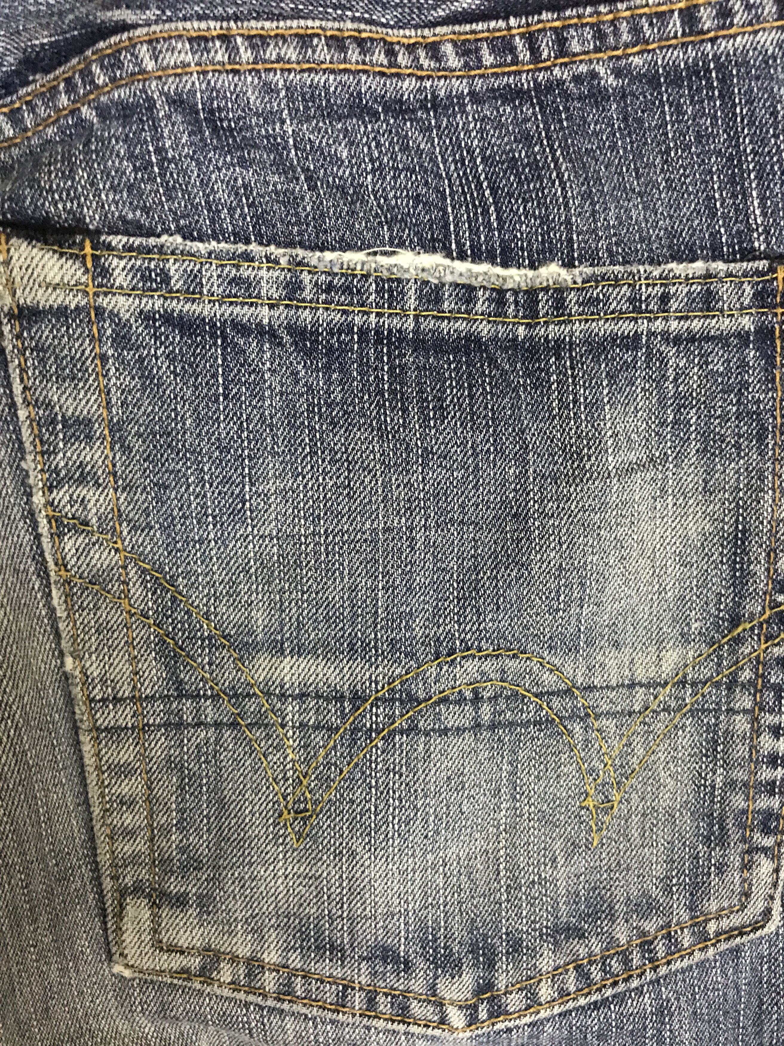 Edwin D147 EDWIN 505ZX Selvedge red Line Distressed Jeans Size US 31 - 16 Thumbnail
