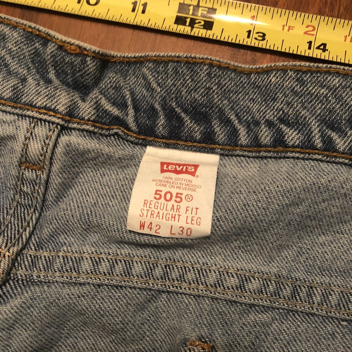 Levi's × Levi's Vintage Clothing × Vintage Vintage 90s Levi’s 505 regular fit denim blue jeans Size US 42 / EU 58 - 5 Thumbnail
