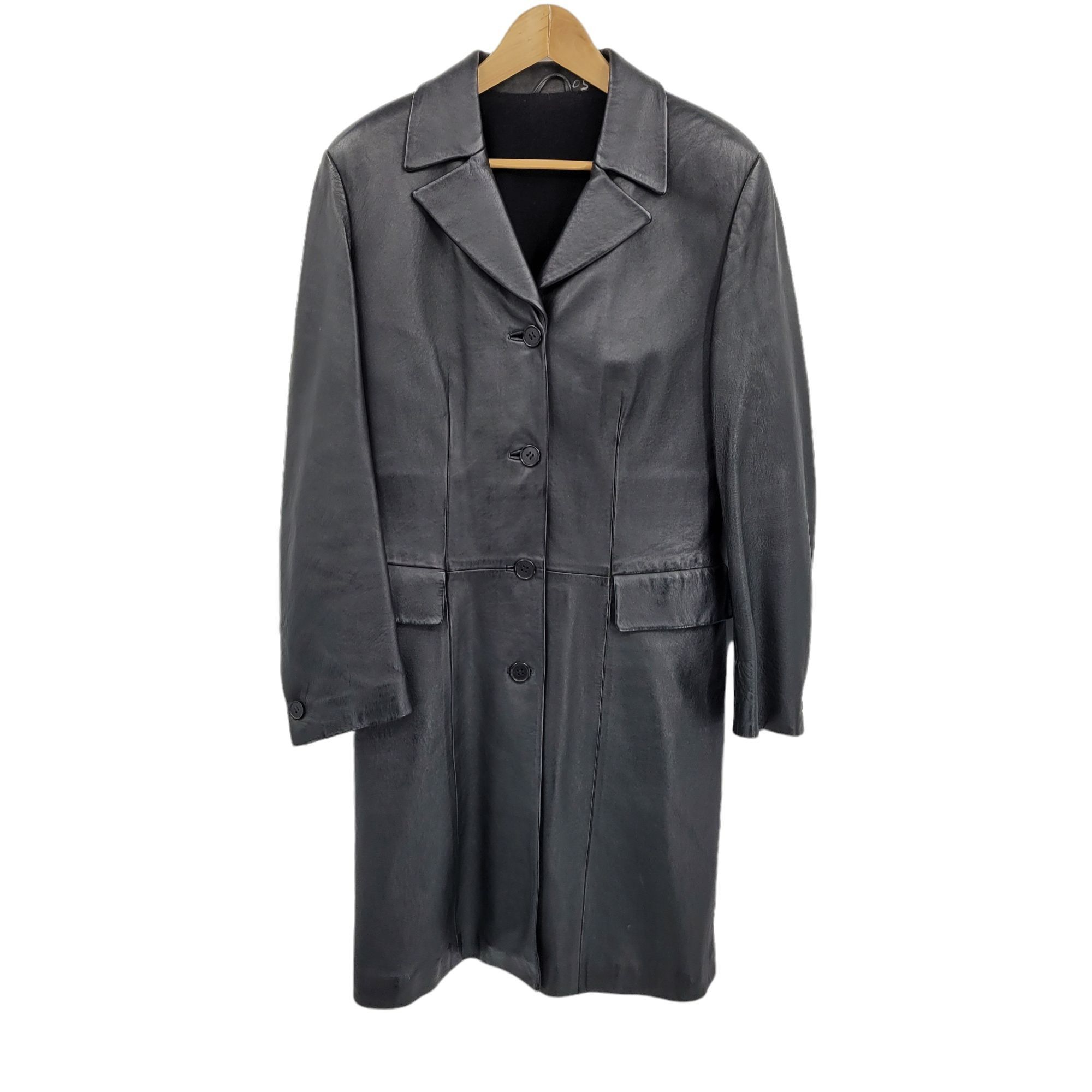 Emporio Armani × Vintage ARMANI Coat Leather Jacket Trench