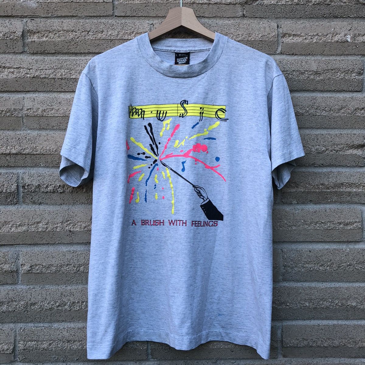 Vintage Vintage 90s music a brush with feelings graphic t shirt Size US L / EU 52-54 / 3 - 1 Thumbnail
