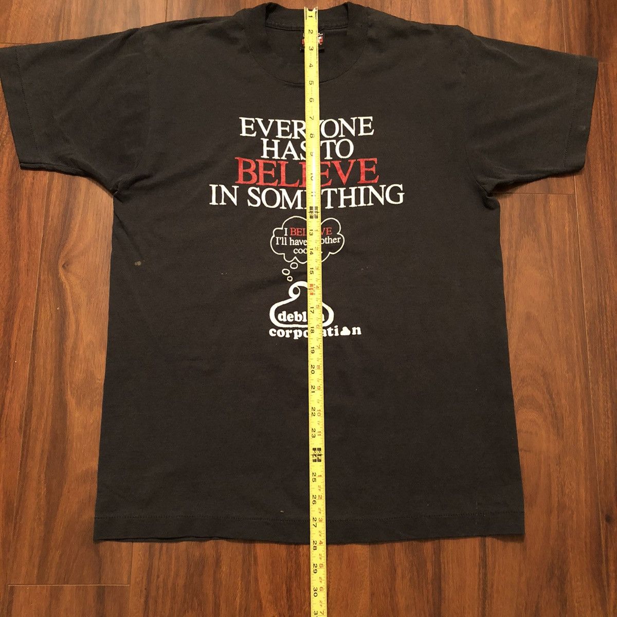 Vintage Vintage 90s Deblan corporation spell out graphic t shirt Size US L / EU 52-54 / 3 - 2 Thumbnail