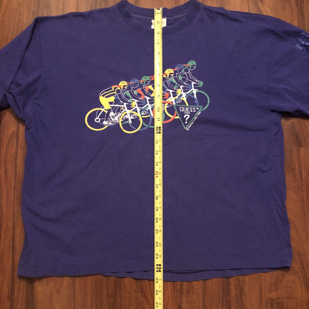 Guess × Vintage Vintage 80s Guess USA long sleeve graphic biking t shirt Size US S / EU 44-46 / 1 - 2 Thumbnail