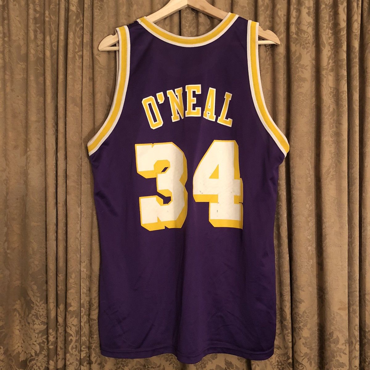 Champion × Vintage Vintage 90s Shaquille O’Neal LA Lakers purple jersey 44 L Size US L / EU 52-54 / 3 - 2 Thumbnail