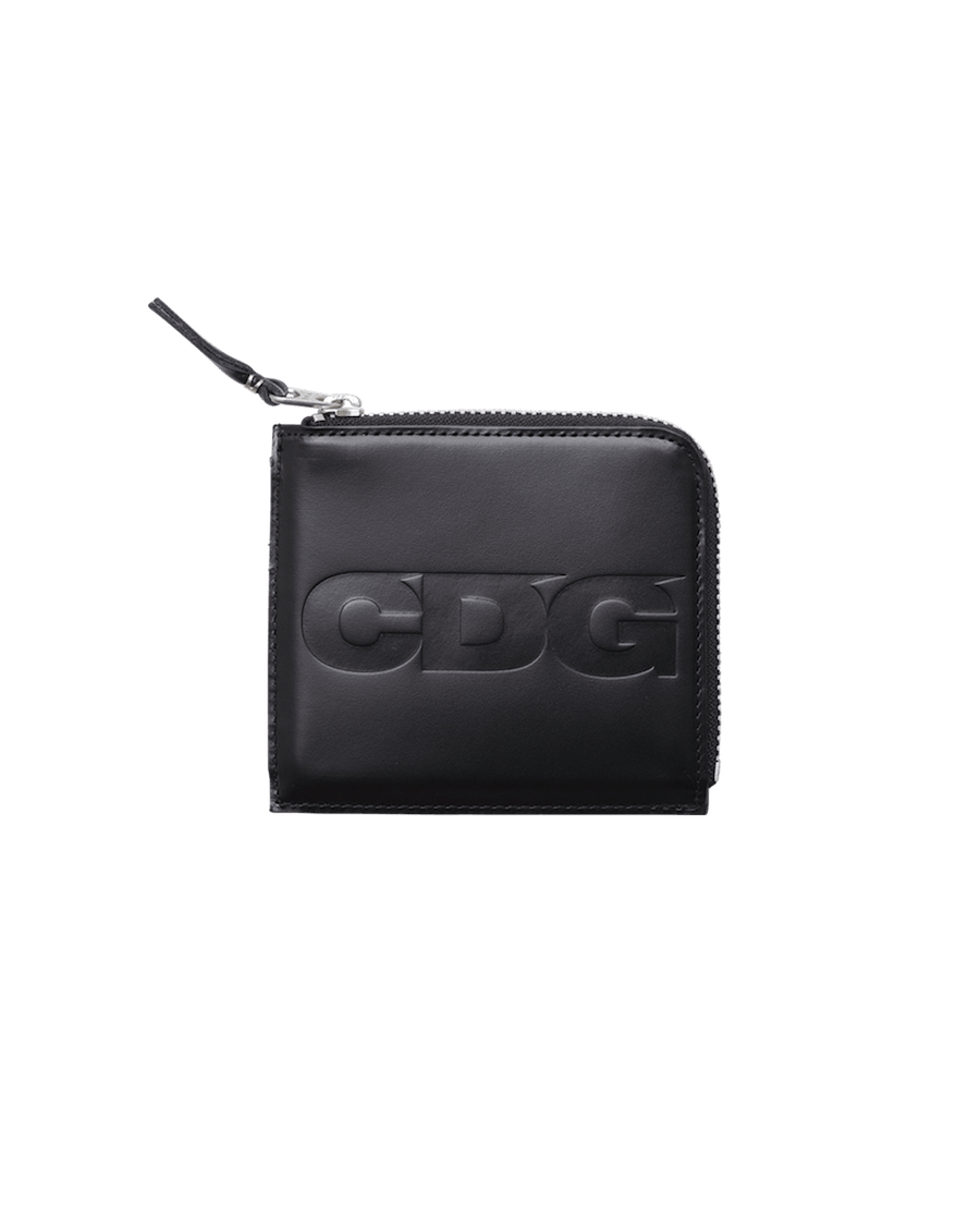 CDG EMBOSSED LOGO WALLET Black
