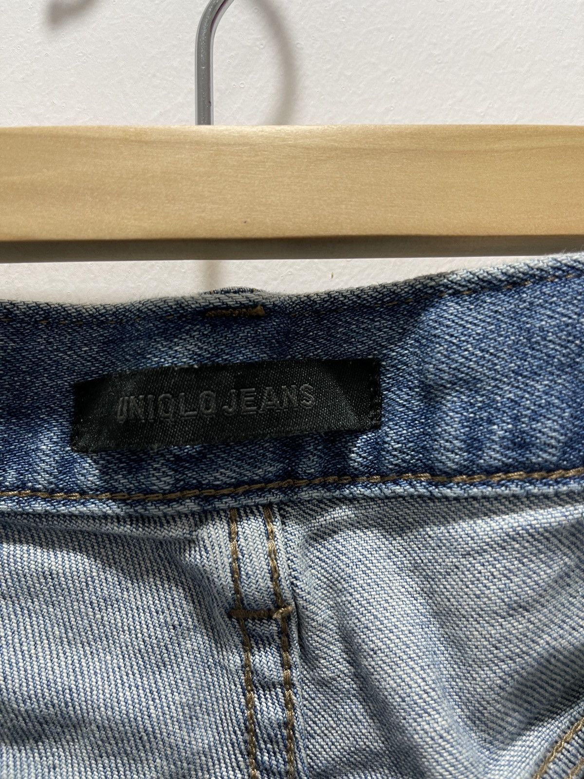 Japanese Brand × Uniqlo × Vintage JAPANESE UNIQLO REPAIRED RECONSTRUCT DENIM Size US 32 / EU 48 - 14 Thumbnail