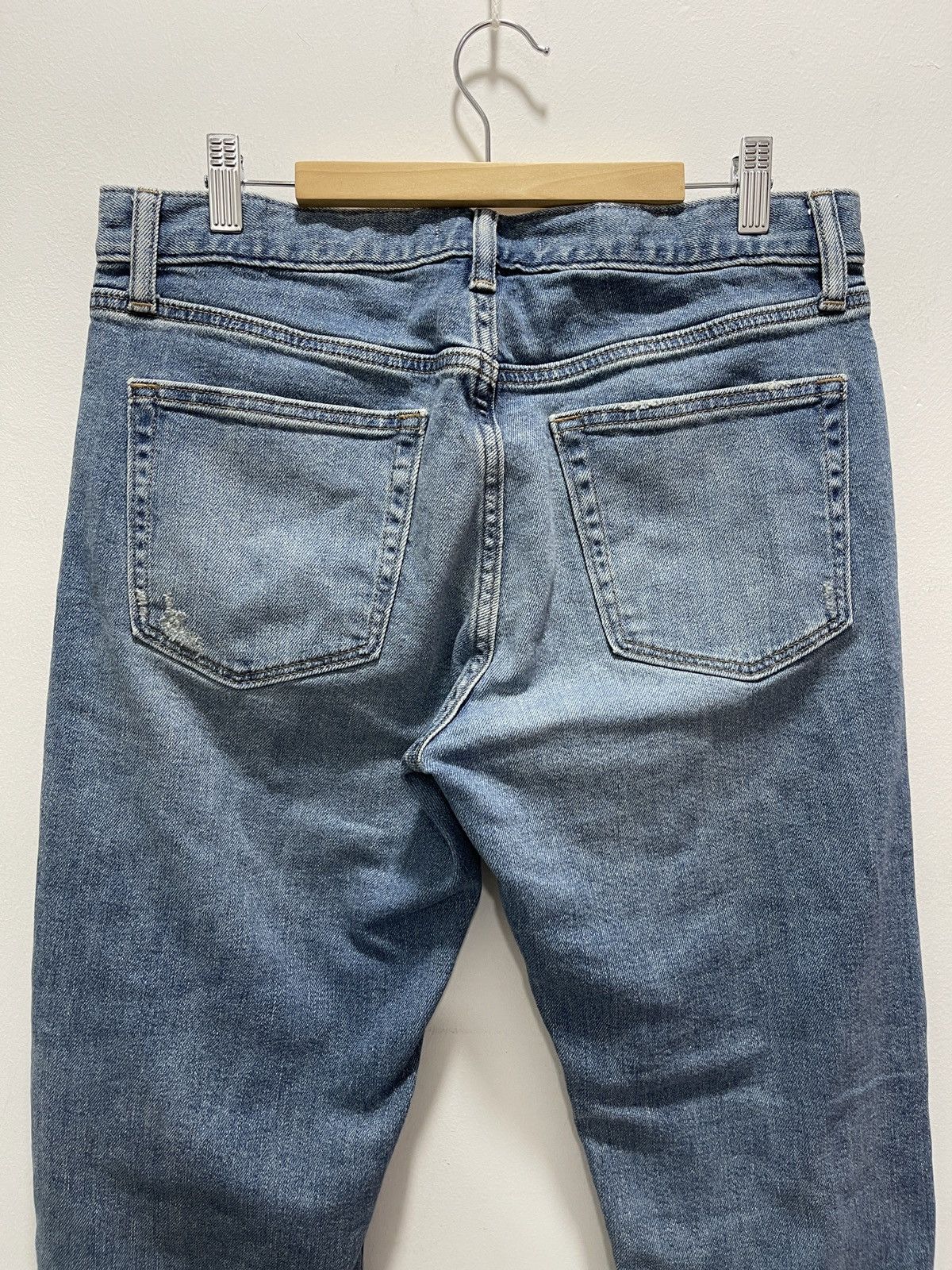 Japanese Brand × Uniqlo × Vintage JAPANESE UNIQLO REPAIRED RECONSTRUCT DENIM Size US 32 / EU 48 - 12 Thumbnail