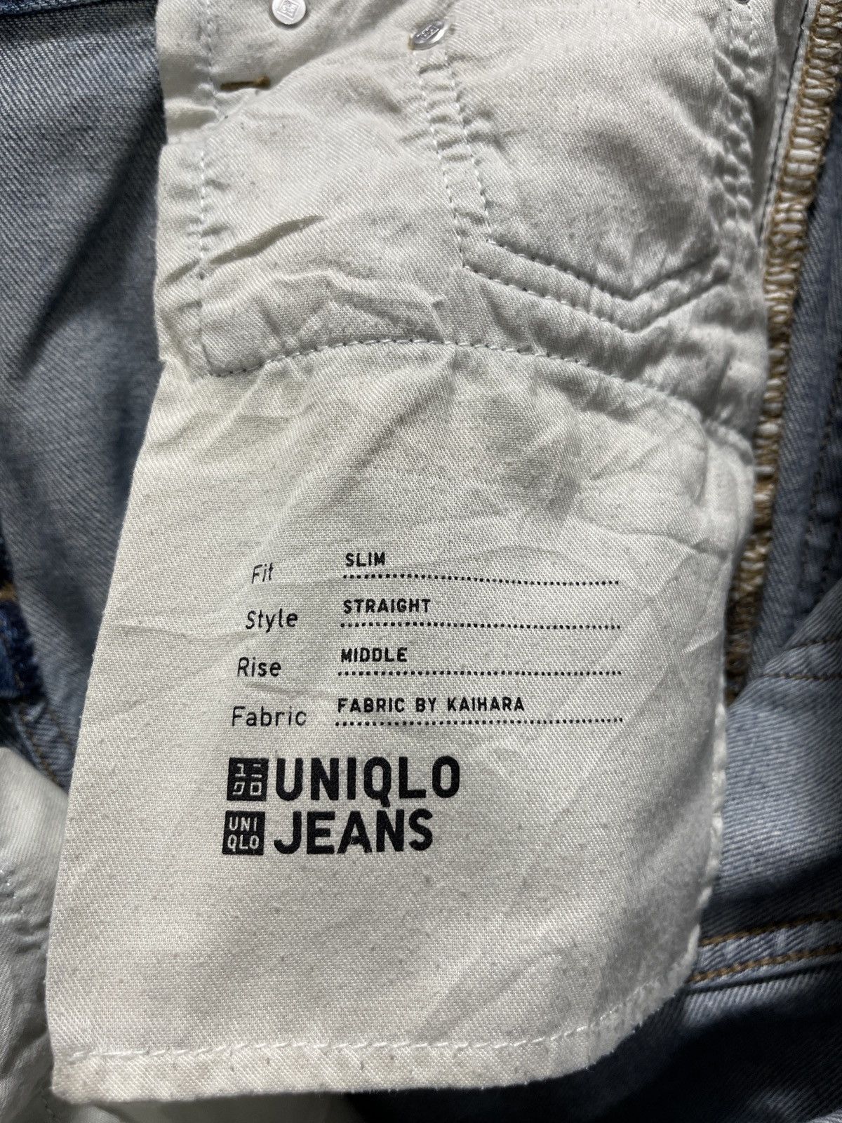Japanese Brand × Uniqlo × Vintage JAPANESE UNIQLO REPAIRED RECONSTRUCT DENIM Size US 32 / EU 48 - 16 Thumbnail