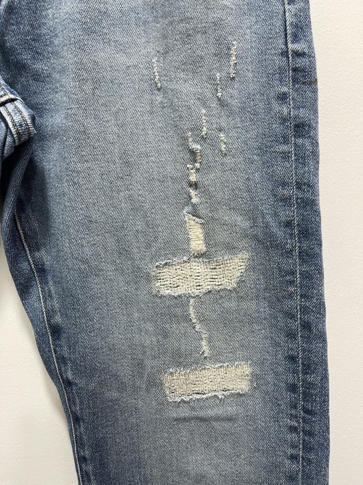 Japanese Brand × Uniqlo × Vintage JAPANESE UNIQLO REPAIRED RECONSTRUCT DENIM Size US 32 / EU 48 - 6 Thumbnail