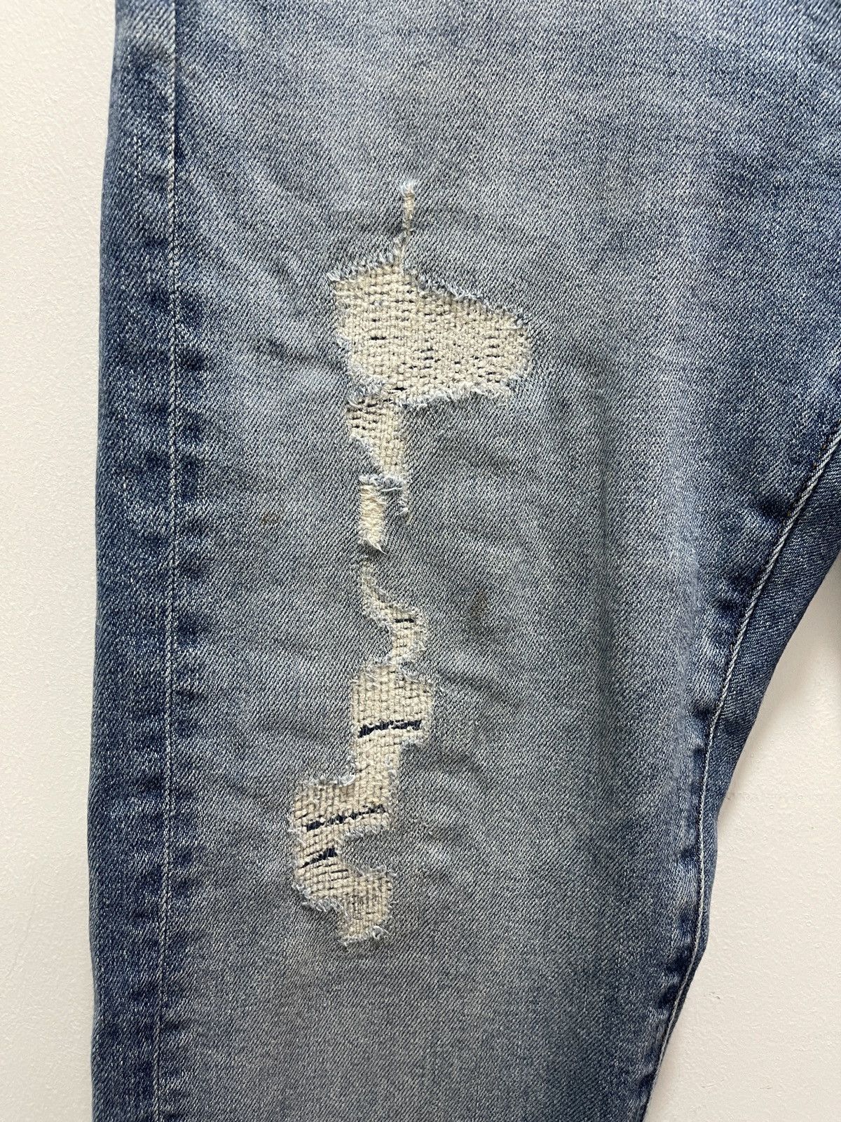 Japanese Brand × Uniqlo × Vintage JAPANESE UNIQLO REPAIRED RECONSTRUCT DENIM Size US 32 / EU 48 - 7 Thumbnail