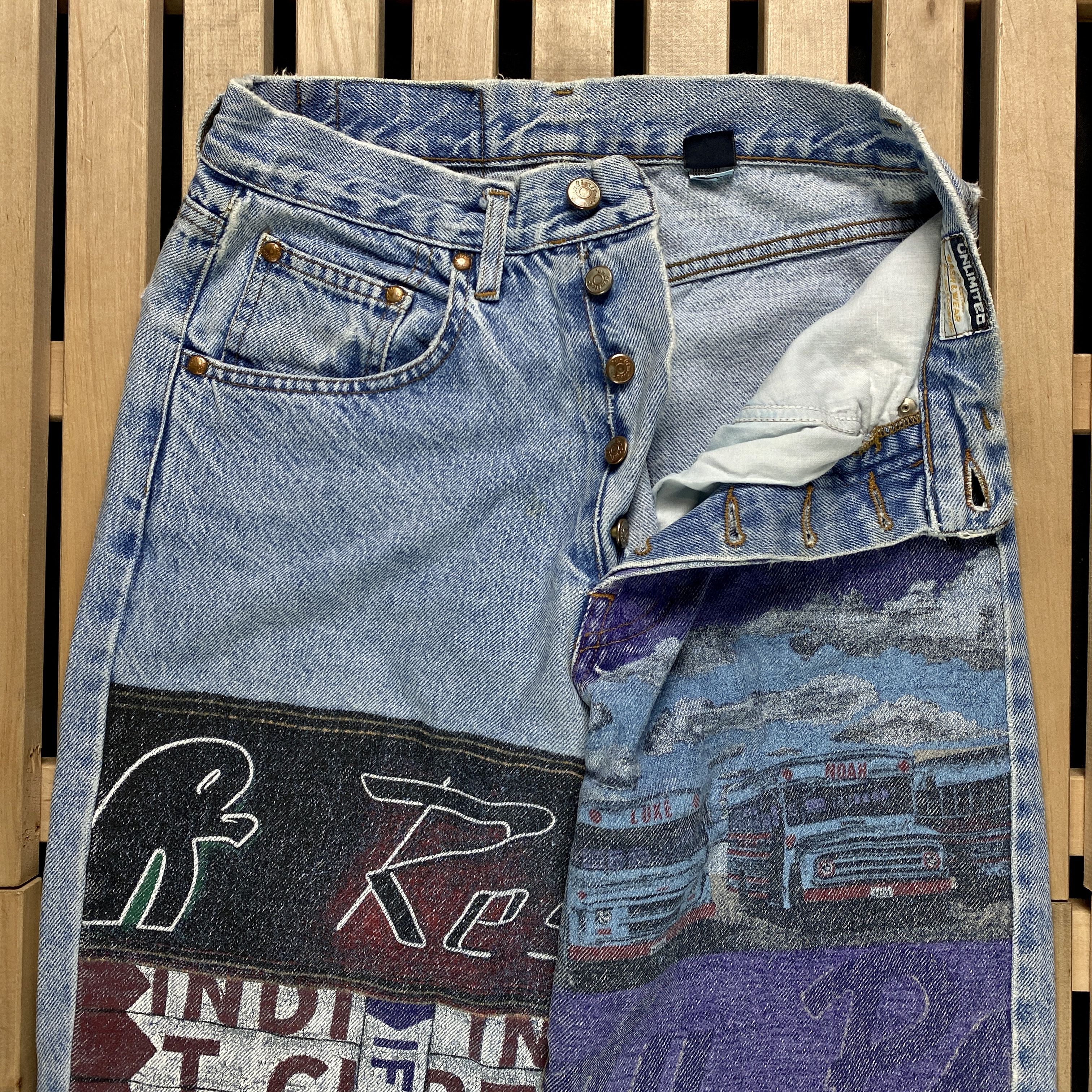 Handmade Mens Jeans Denim Hand Made Size 29 Size US 29 - 4 Thumbnail