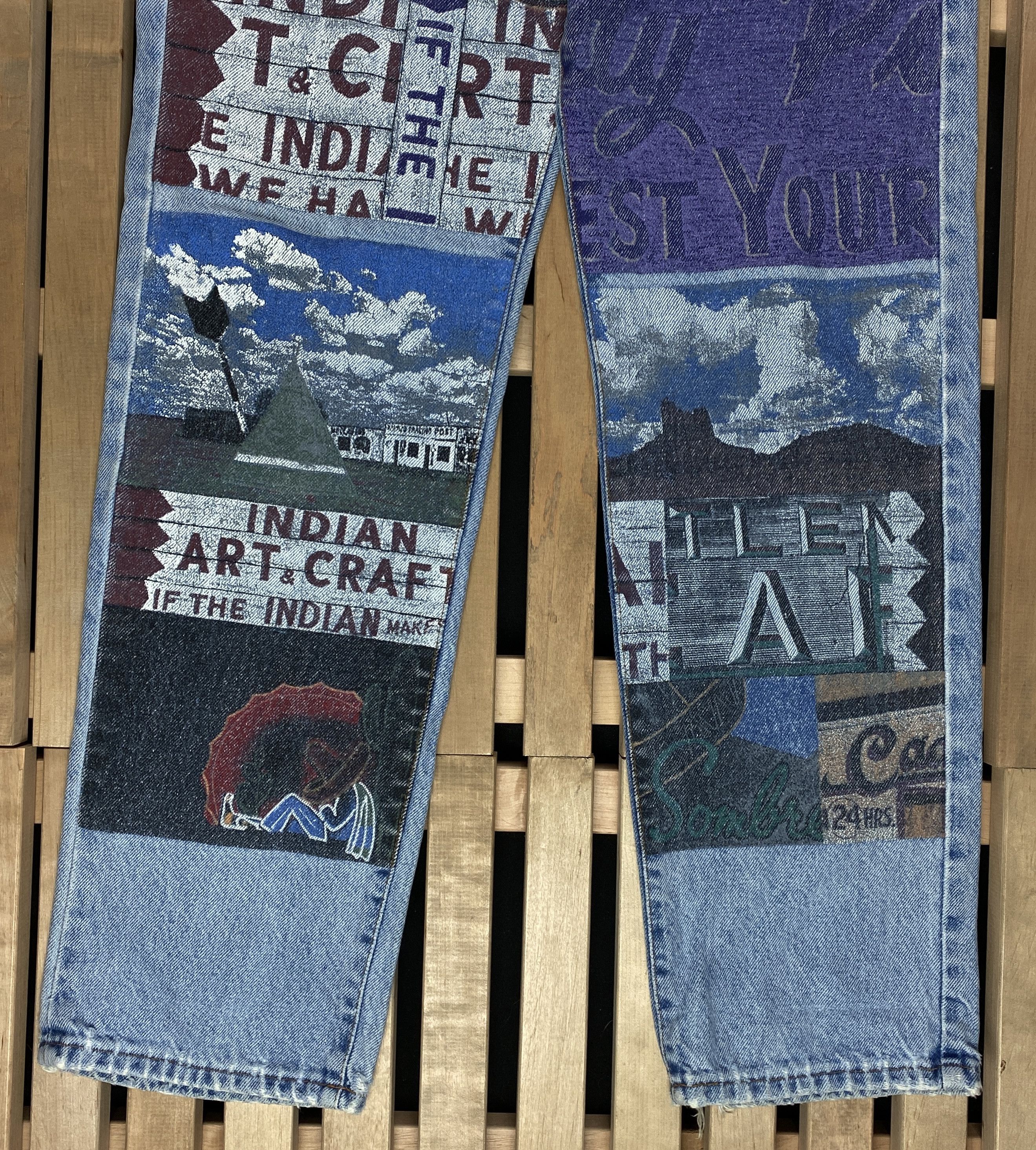 Handmade Mens Jeans Denim Hand Made Size 29 Size US 29 - 3 Thumbnail