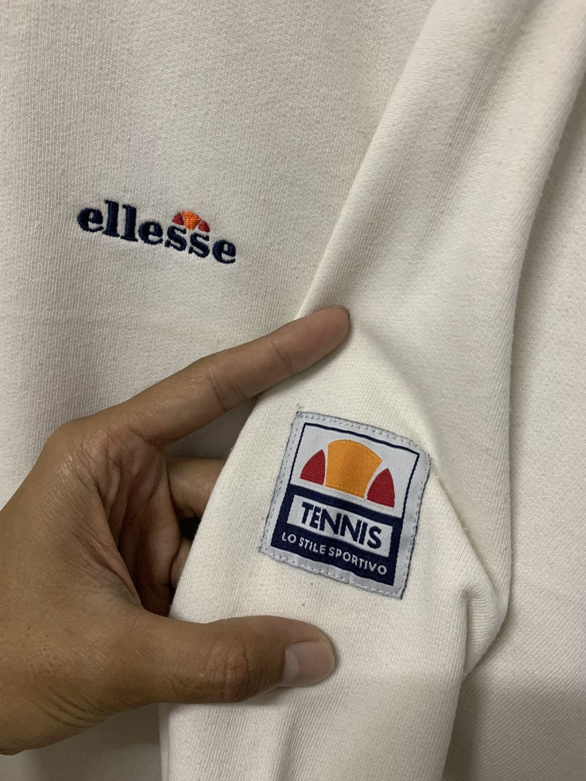 Ellesse × Japanese Brand × Vintage 🔥Vintage 🔥 ELLESSE Small Script Pullover Sweatshirt Size US M / EU 48-50 / 2 - 5 Thumbnail