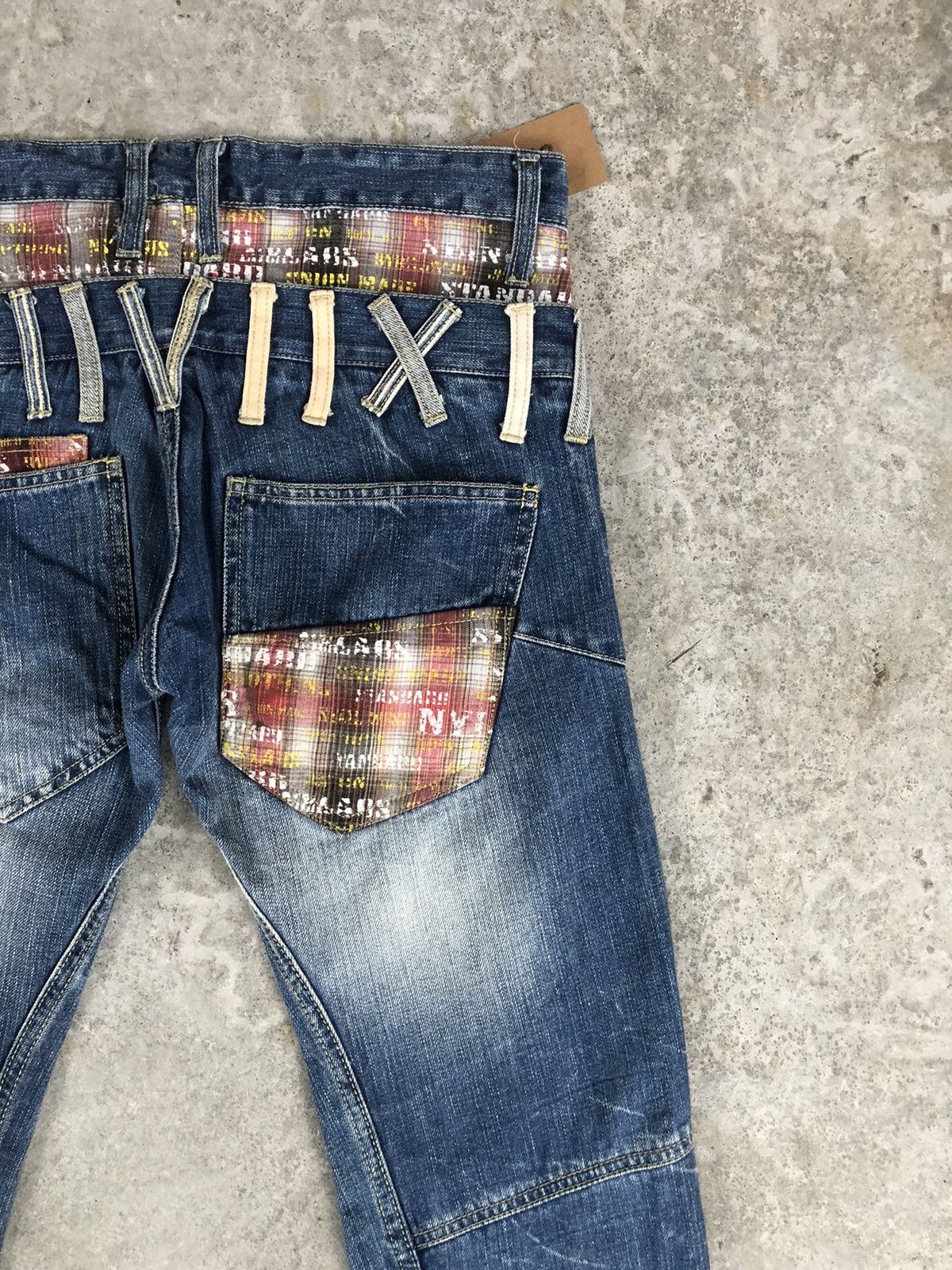 Hysteric Glamour Japanese Nylaus Double Waist Distressed Jeans Size US 31 - 10 Thumbnail