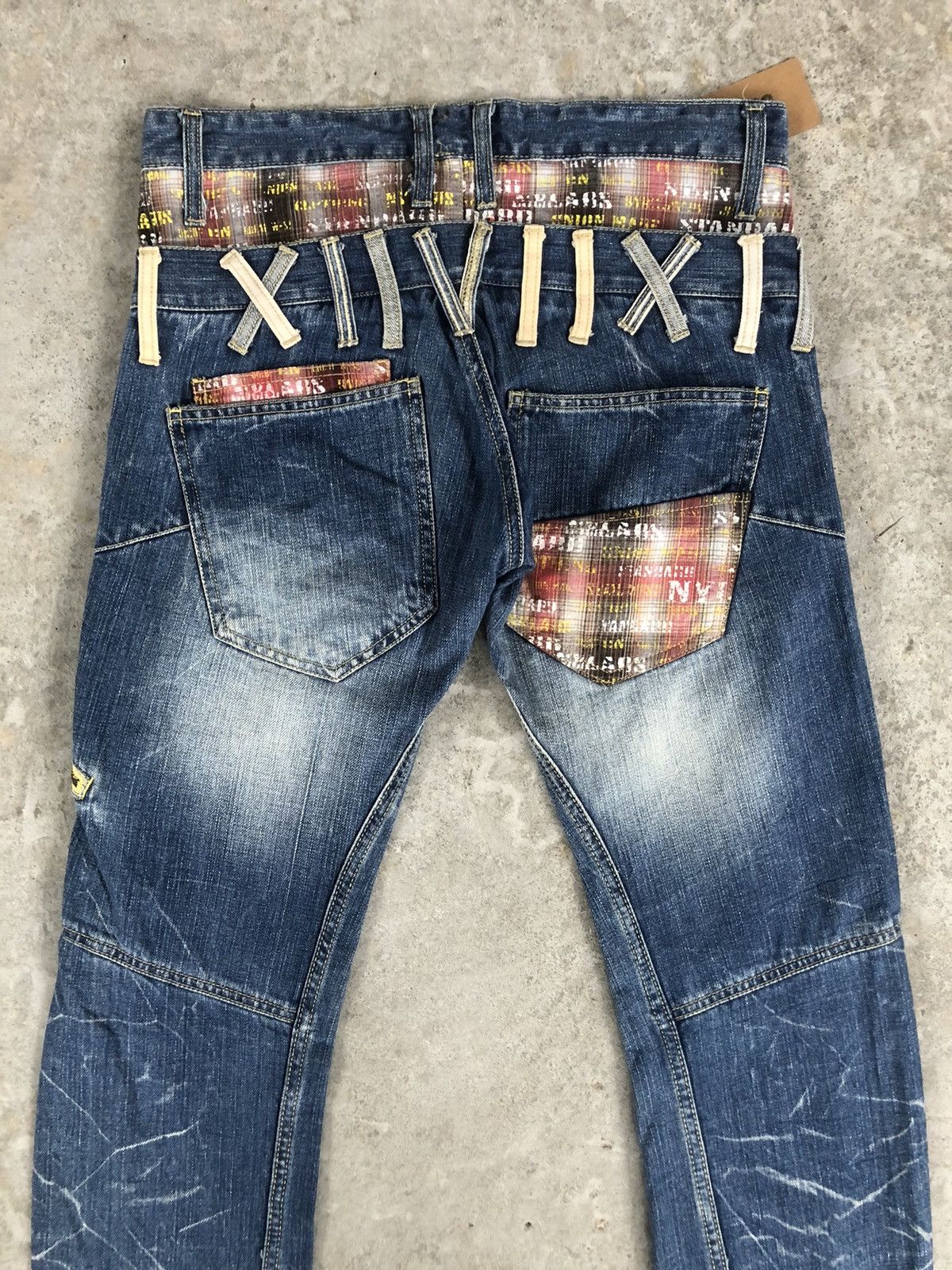 Hysteric Glamour Japanese Nylaus Double Waist Distressed Jeans Size US 31 - 8 Thumbnail