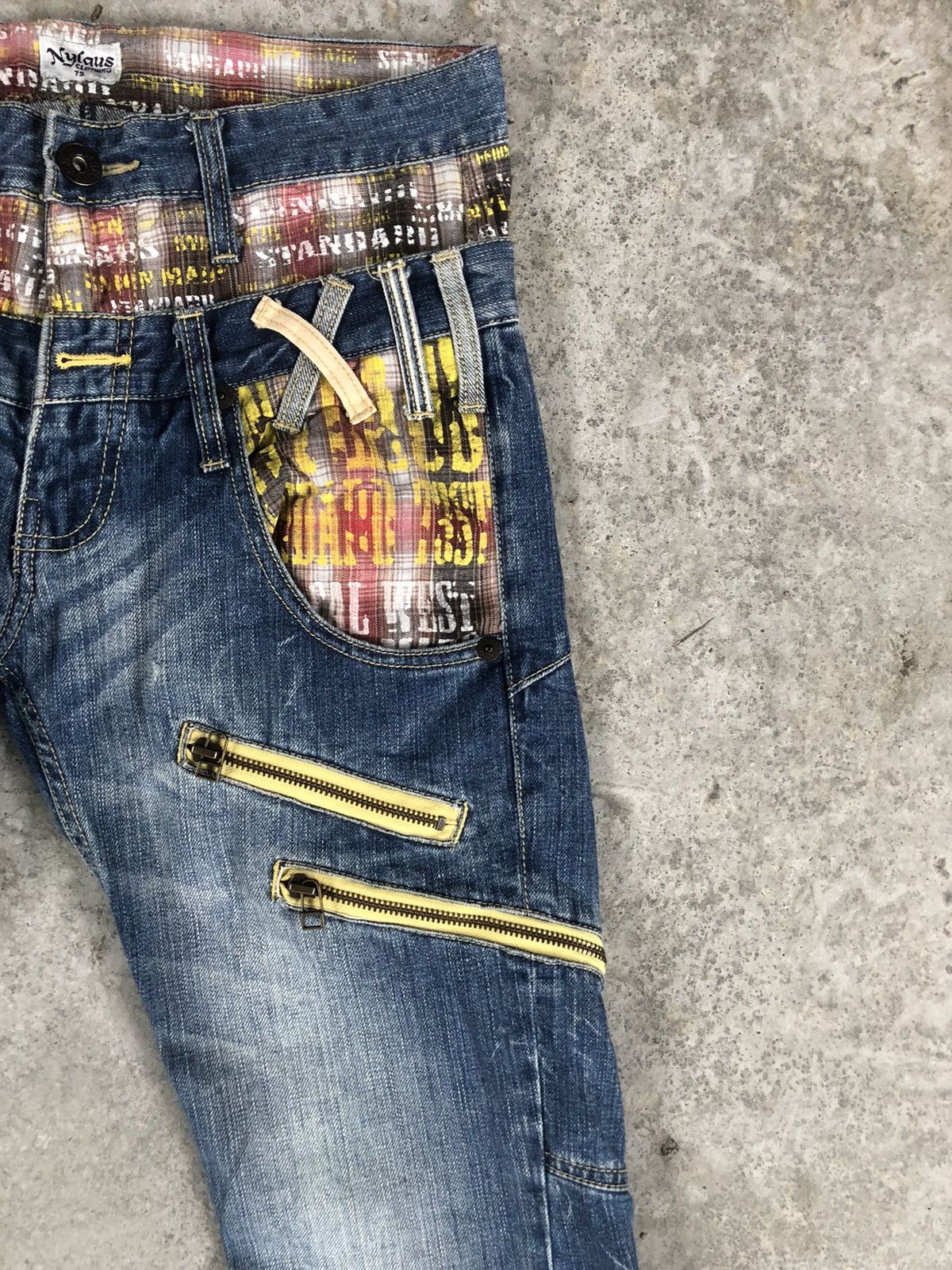 Hysteric Glamour Japanese Nylaus Double Waist Distressed Jeans Size US 31 - 5 Thumbnail
