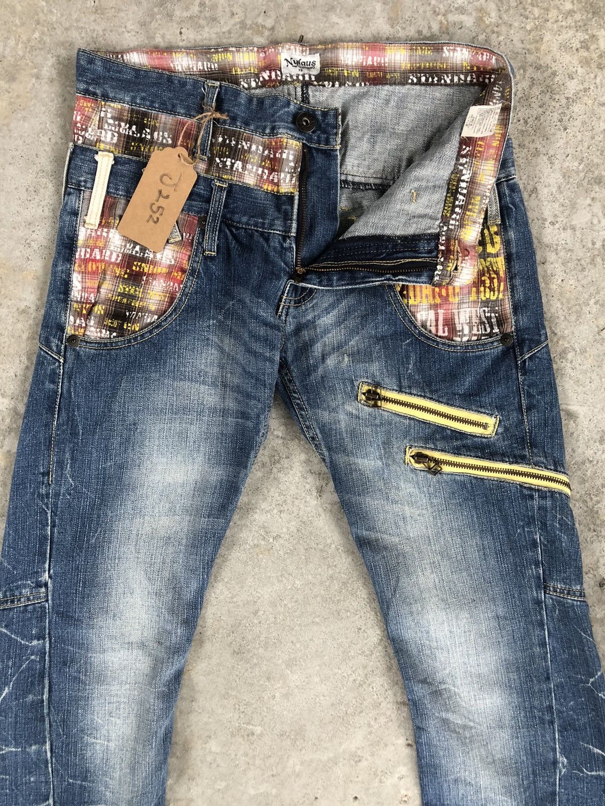 Hysteric Glamour Japanese Nylaus Double Waist Distressed Jeans Size US 31 - 3 Thumbnail
