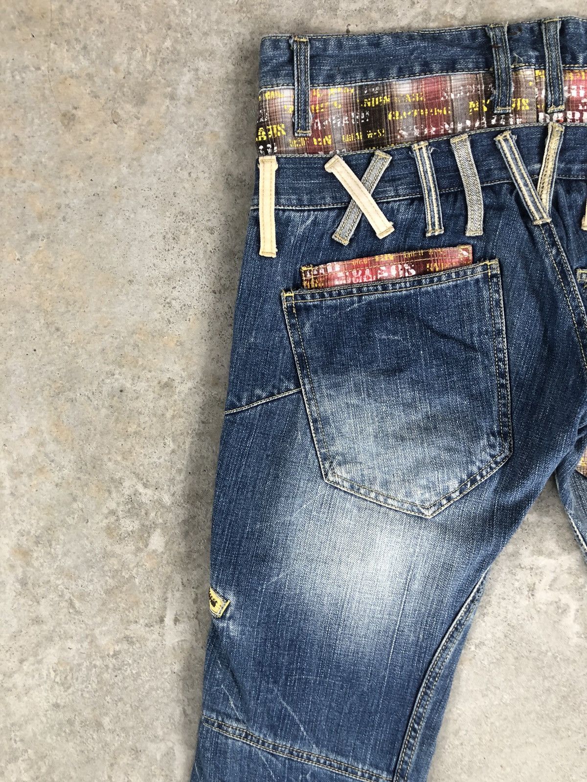 Hysteric Glamour Japanese Nylaus Double Waist Distressed Jeans Size US 31 - 9 Thumbnail