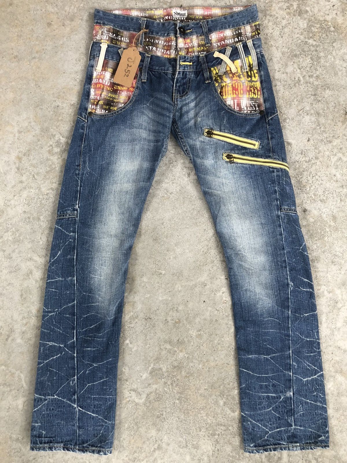 Hysteric Glamour Japanese Nylaus Double Waist Distressed Jeans Size US 31 - 1 Thumbnail