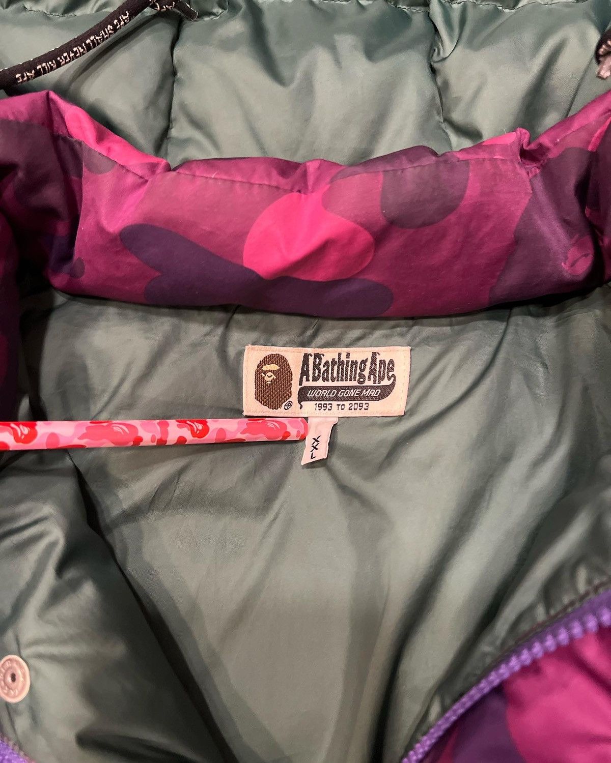 Bape Mid 00s Bape Purple Camo Puffer Jacket Size US XXL / EU 58 / 5 - 5 Thumbnail