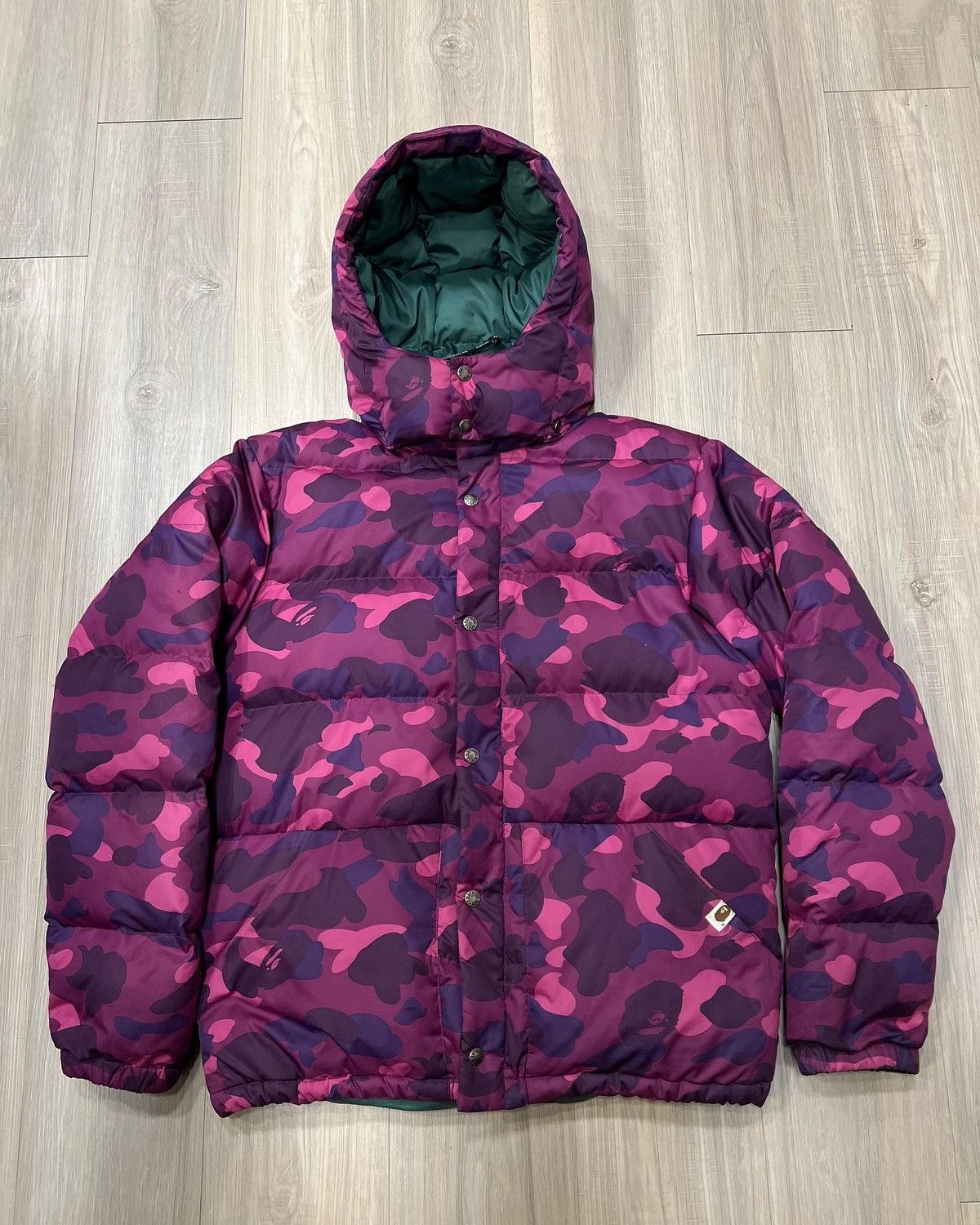LAST DROP Mid 00s Bape Purple Camo Puffer Jacket