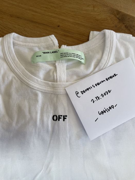 CUSTOM MADE OFF-WHITE SUPREME BOX LOGO SHIRT VIRGIL C/O TEE LARGE