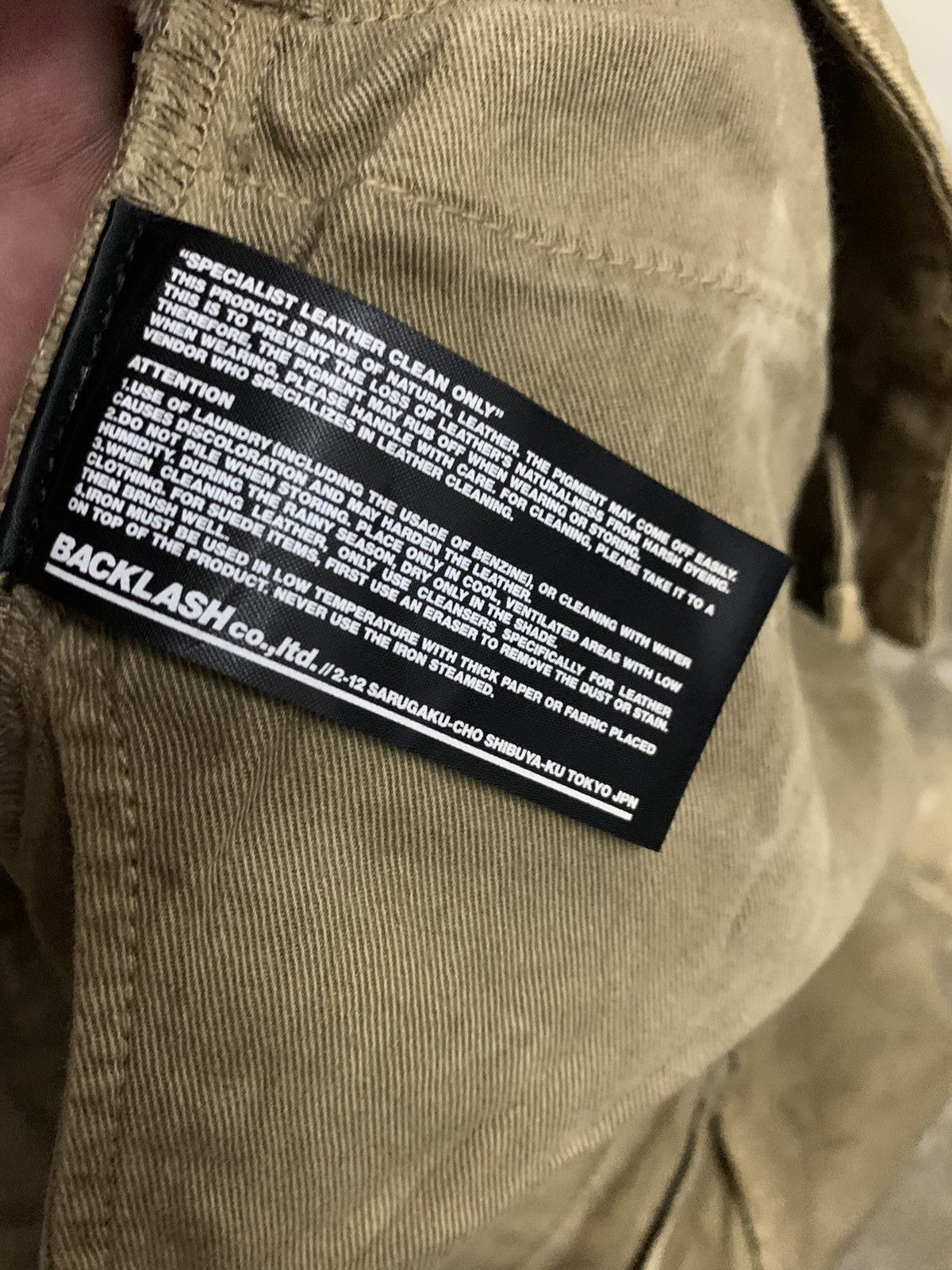 Isamu Katayama Backlash × Japanese Brand 🇯🇵 Isamu Katayama Backlash Patch Cow Leather Jean Pants Size US 30 / EU 46 - 11 Thumbnail