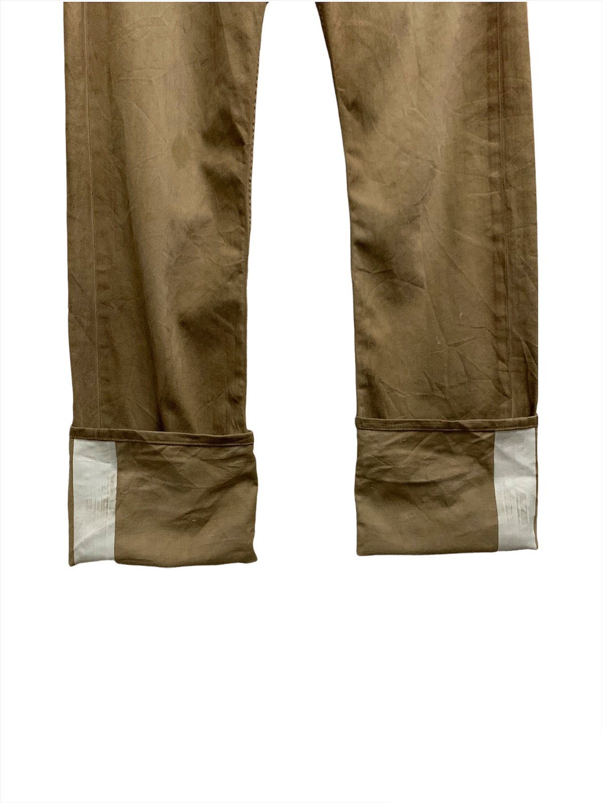 Isamu Katayama Backlash × Japanese Brand 🇯🇵 Isamu Katayama Backlash Patch Cow Leather Jean Pants Size US 30 / EU 46 - 8 Thumbnail