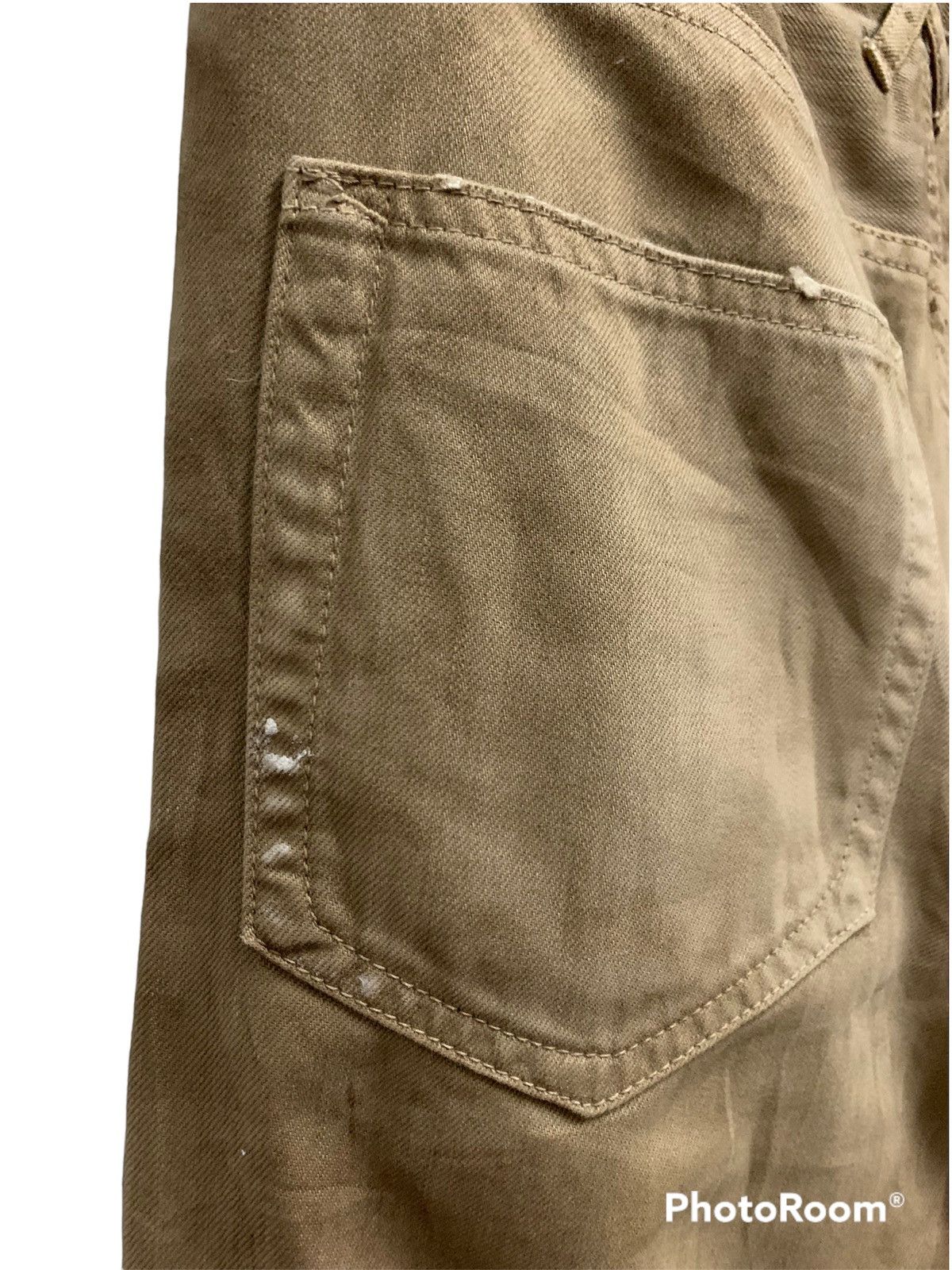 Isamu Katayama Backlash × Japanese Brand 🇯🇵 Isamu Katayama Backlash Patch Cow Leather Jean Pants Size US 30 / EU 46 - 6 Thumbnail