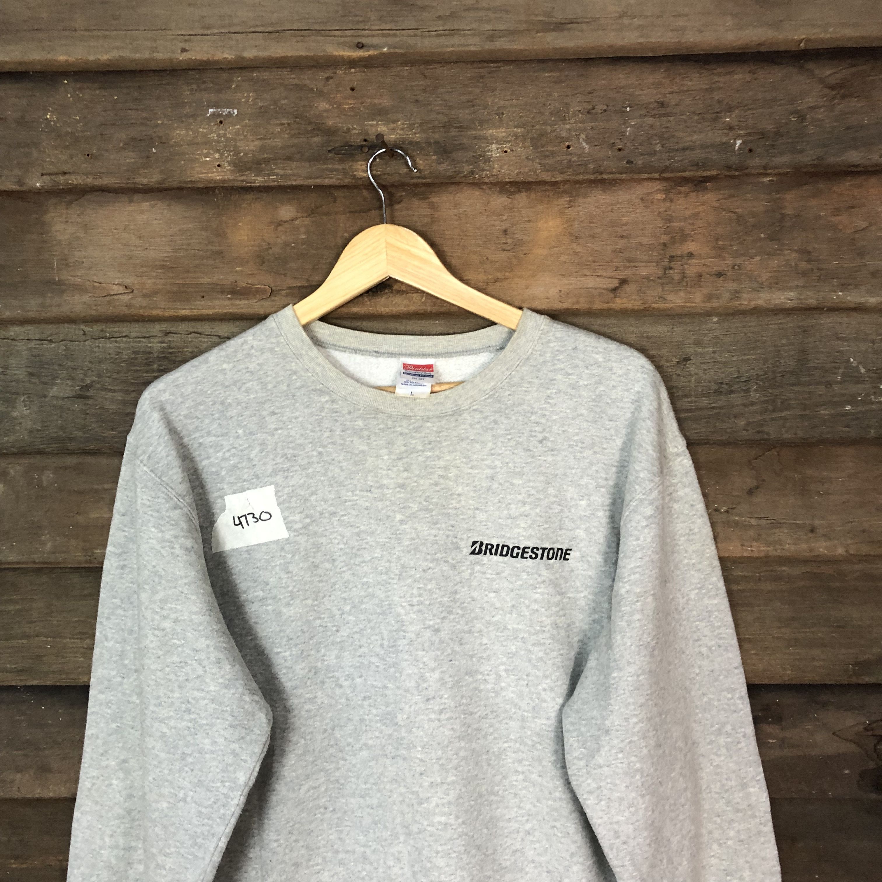 Vintage Bridgstone vintage Grey Sweatshirt #4730 Size US L / EU 52-54 / 3 - 4 Thumbnail