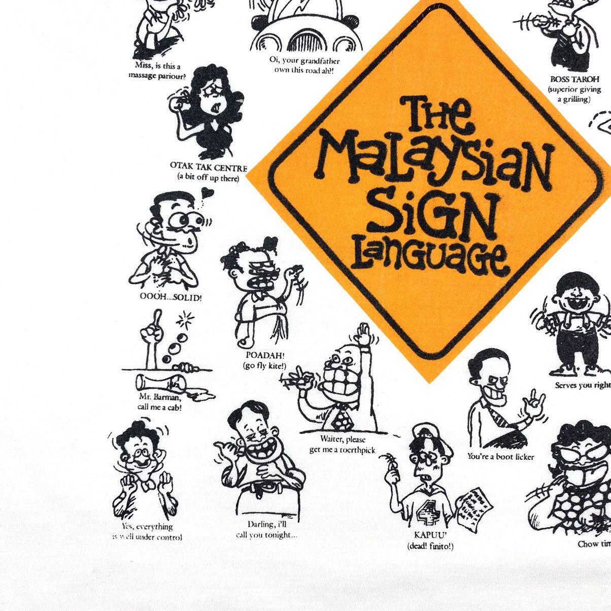 Cartoon Network Y2K 90’s Vintage Malaysian Sing Language Art Humor T Shirt Size US M / EU 48-50 / 2 - 5 Thumbnail