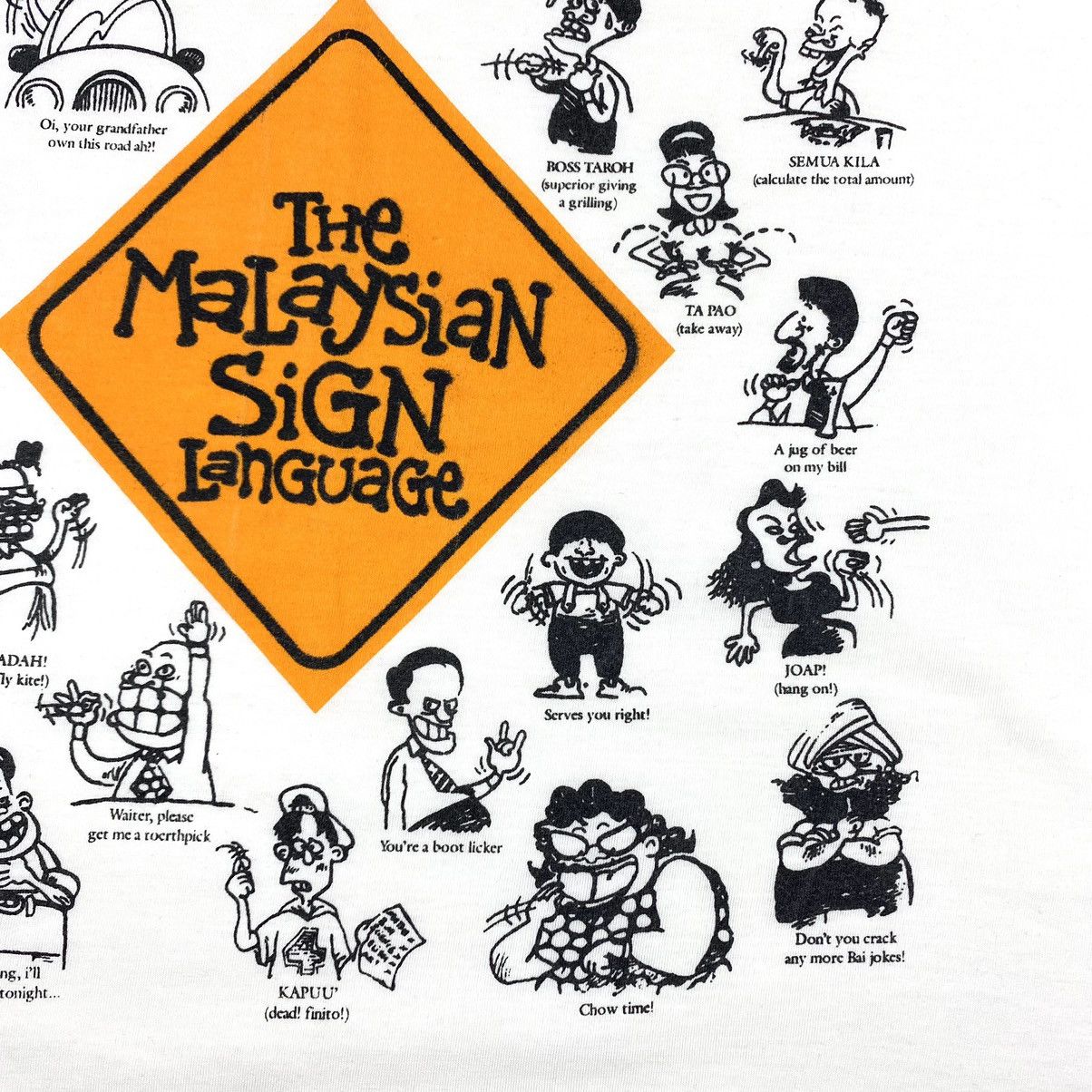 Cartoon Network Y2K 90’s Vintage Malaysian Sing Language Art Humor T Shirt Size US M / EU 48-50 / 2 - 6 Thumbnail