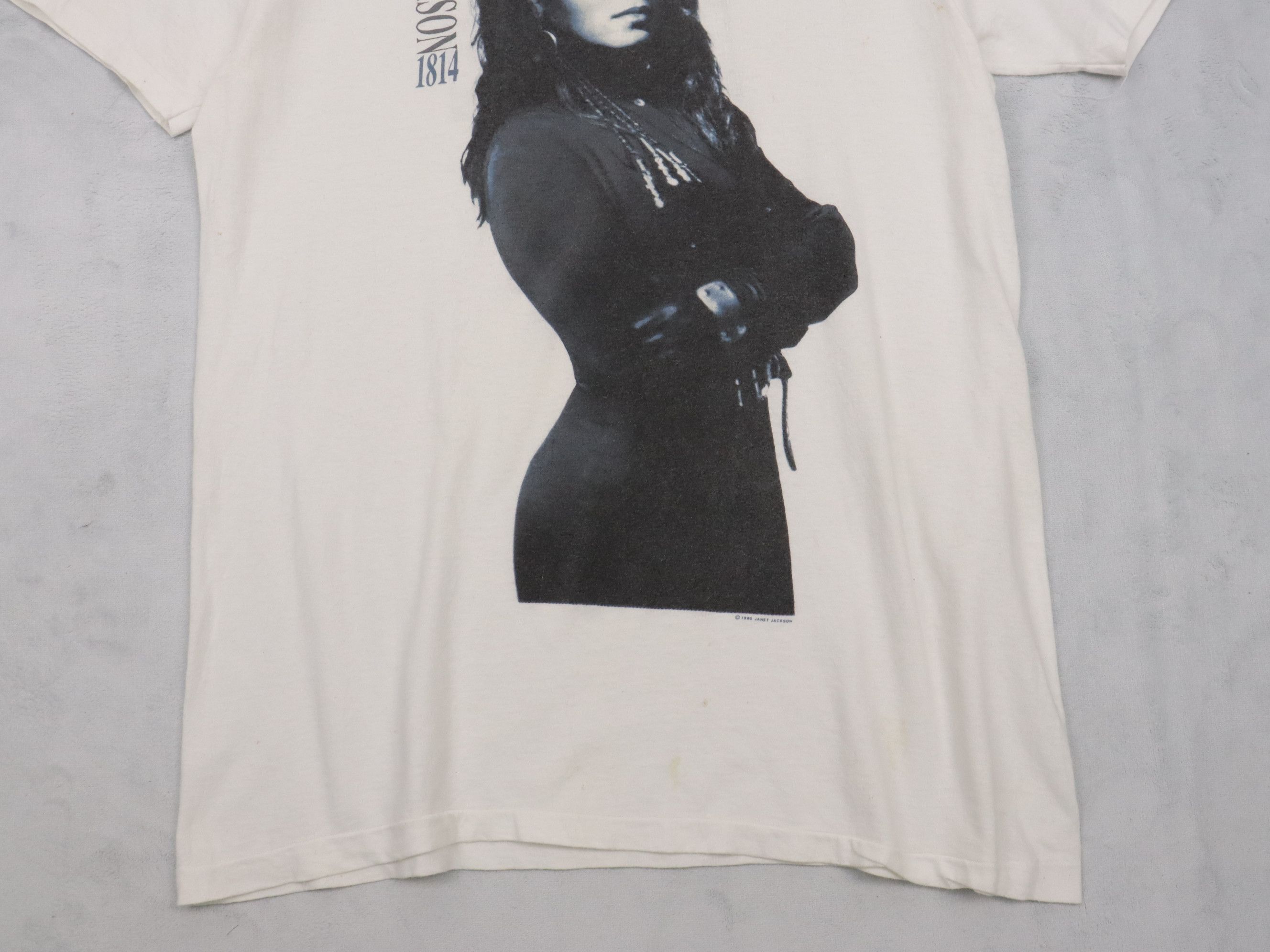Band Tees Vtg. Janet Jackson 1814 Rhythm Nation World Tour 1990 Shirt Size US M / EU 48-50 / 2 - 16 Thumbnail