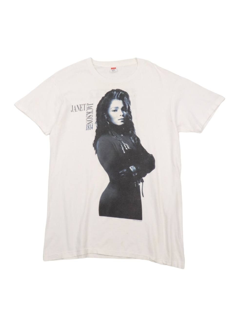 90's Vintage 1990 JANET JACKSON authentic Rhythm Nation World Tour T Shirt Large With Hane