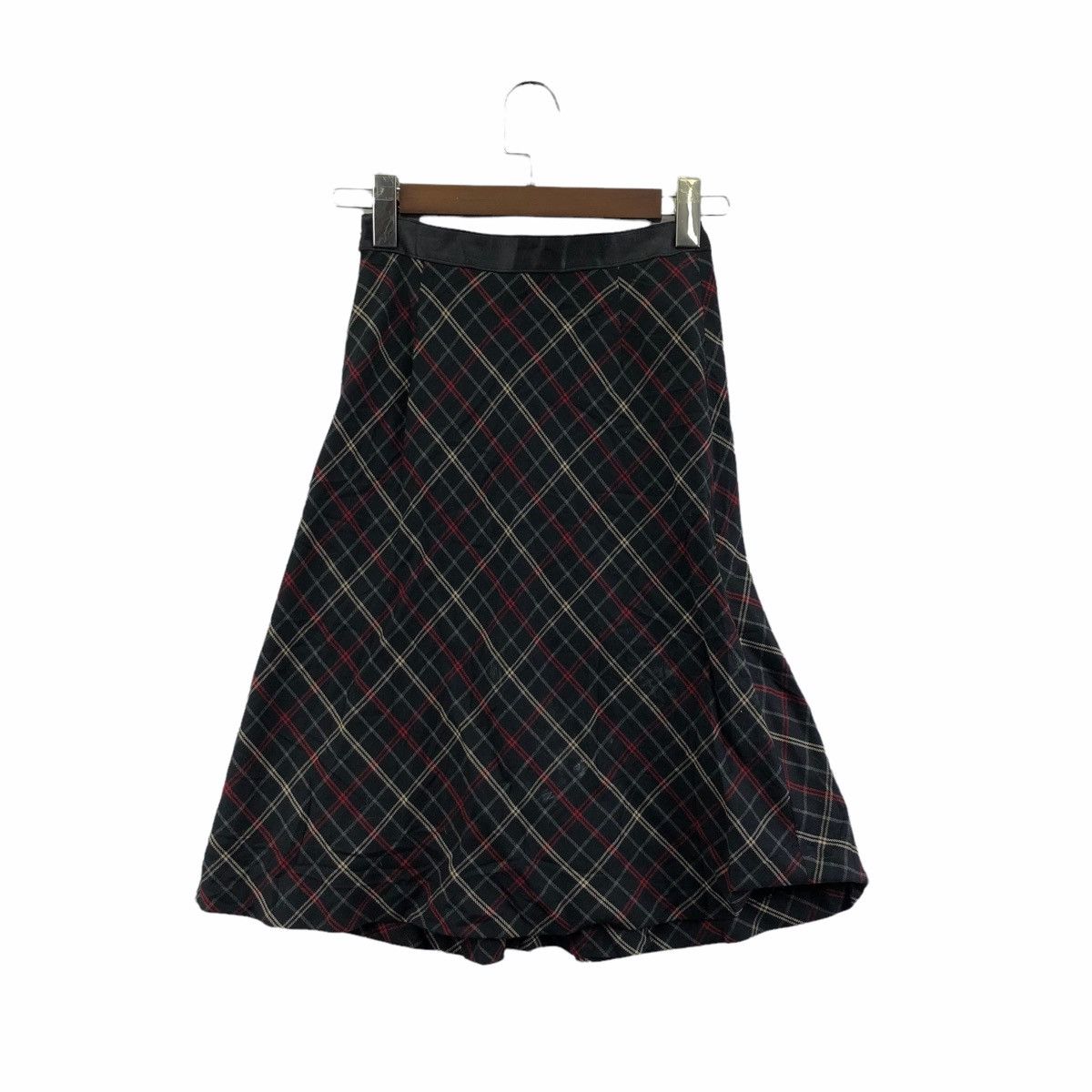 Japanese Brand Vtg GARCONS DEUX PARIS Nova Checks Maxi Skirt Bottom Size 28" / US 6 / IT 42 - 2 Thumbnail