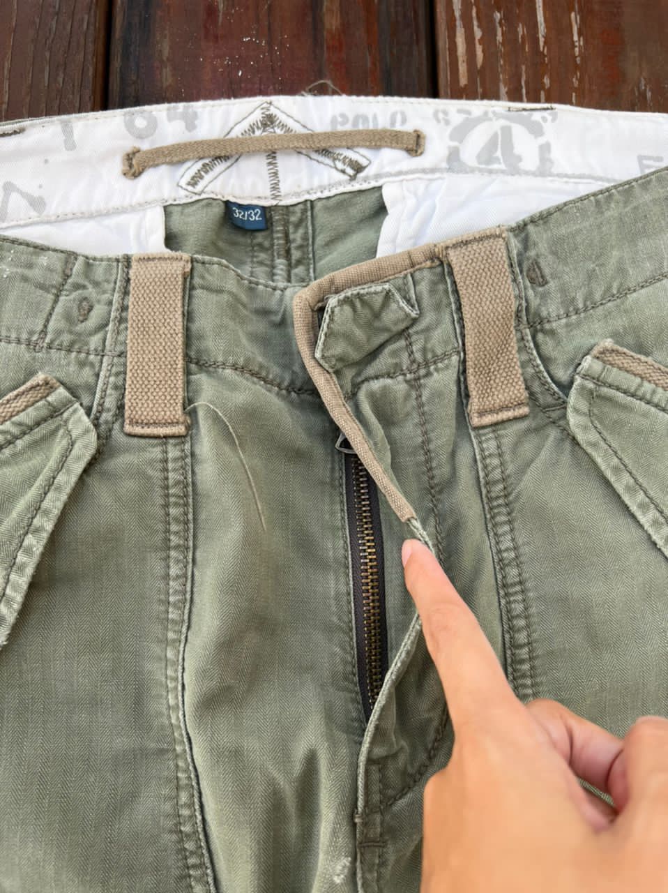 Polo Ralph Lauren Polo by Ralph Lauren Cargo Pants Repaired Army Inspired Size US 32 / EU 48 - 11 Thumbnail