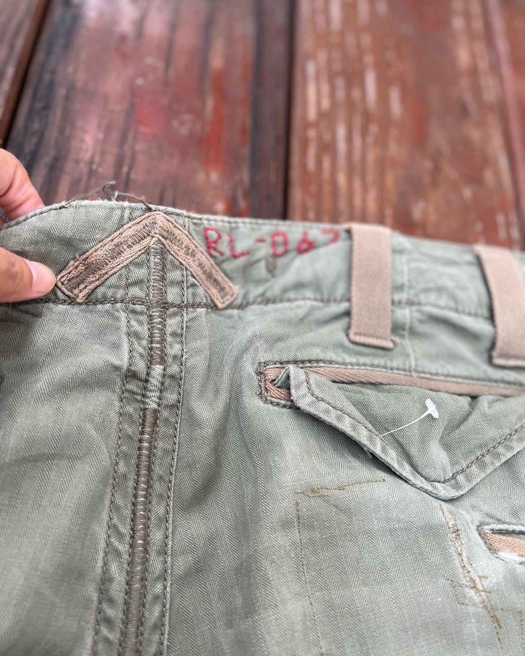 Polo Ralph Lauren Polo by Ralph Lauren Cargo Pants Repaired Army Inspired Size US 32 / EU 48 - 9 Thumbnail