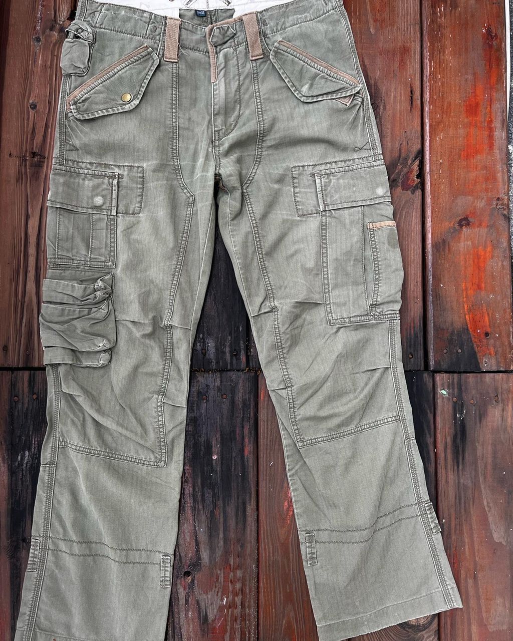 Polo Ralph Lauren Polo by Ralph Lauren Cargo Pants Repaired Army Inspired Size US 32 / EU 48 - 2 Thumbnail