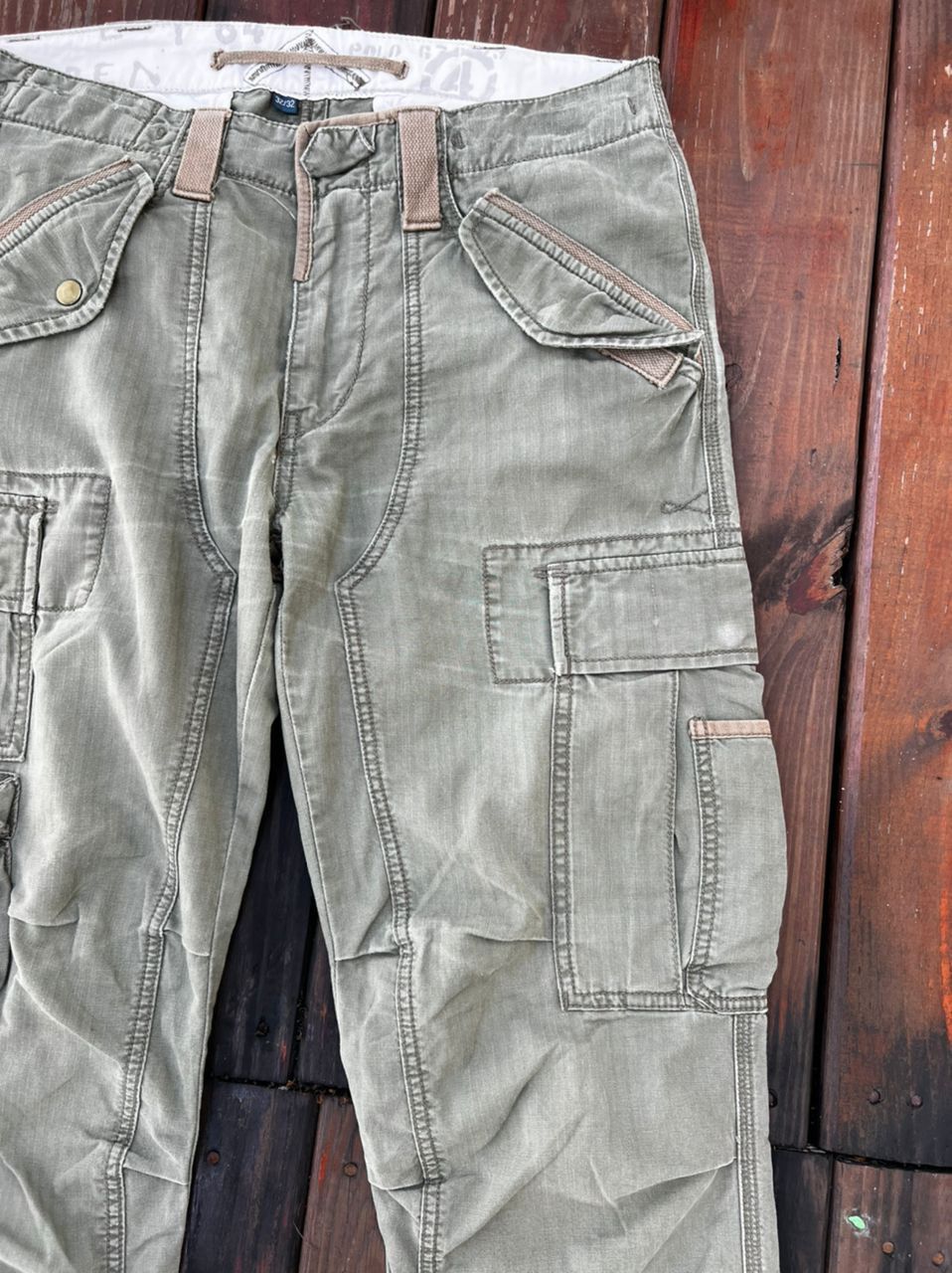 Polo Ralph Lauren Polo by Ralph Lauren Cargo Pants Repaired Army Inspired Size US 32 / EU 48 - 14 Thumbnail
