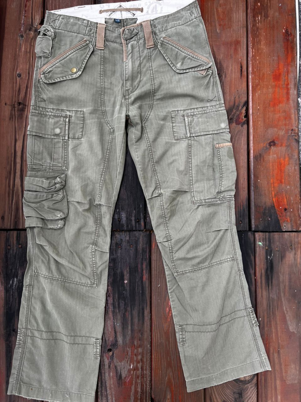 Polo Ralph Lauren Polo by Ralph Lauren Cargo Pants Repaired Army Inspired Size US 32 / EU 48 - 1 Thumbnail
