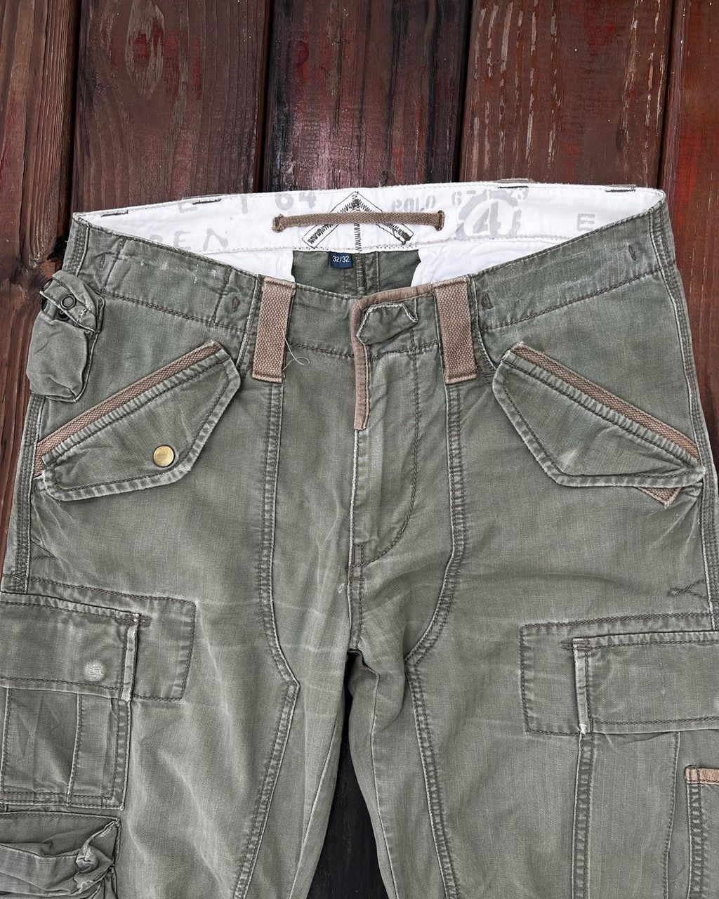 Polo Ralph Lauren Polo by Ralph Lauren Cargo Pants Repaired Army Inspired Size US 32 / EU 48 - 4 Thumbnail