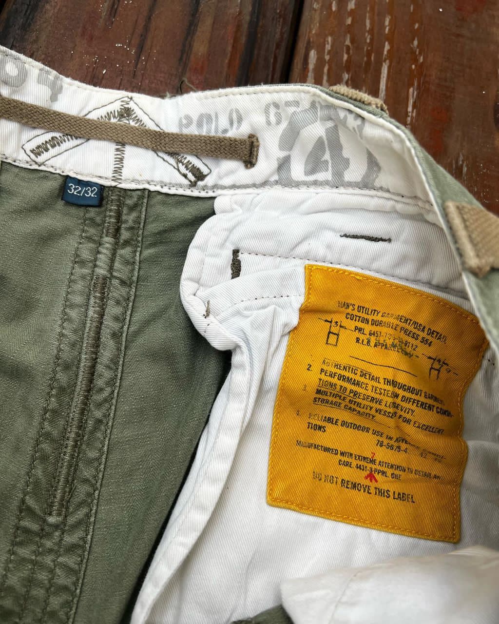 Polo Ralph Lauren Polo by Ralph Lauren Cargo Pants Repaired Army Inspired Size US 32 / EU 48 - 6 Thumbnail