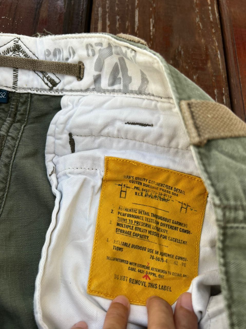 Polo Ralph Lauren Polo by Ralph Lauren Cargo Pants Repaired Army Inspired Size US 32 / EU 48 - 12 Thumbnail