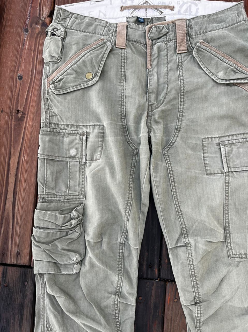 Polo Ralph Lauren Polo by Ralph Lauren Cargo Pants Repaired Army Inspired Size US 32 / EU 48 - 17 Thumbnail