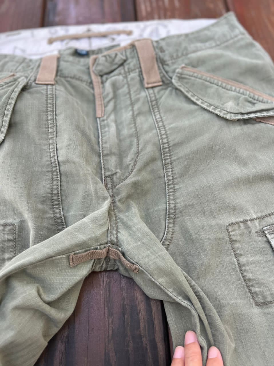 Polo Ralph Lauren Polo by Ralph Lauren Cargo Pants Repaired Army Inspired Size US 32 / EU 48 - 18 Thumbnail