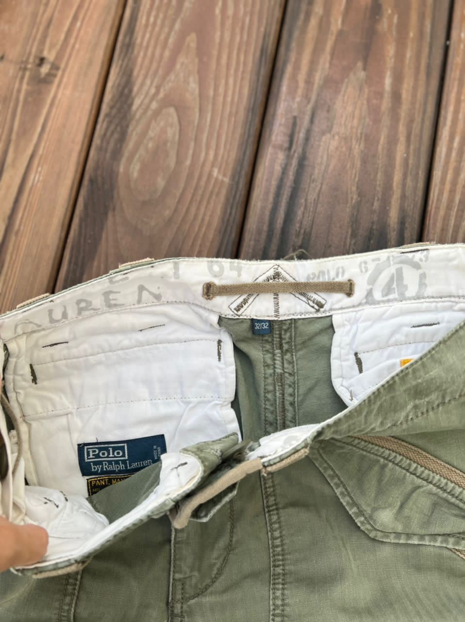 Polo Ralph Lauren Polo by Ralph Lauren Cargo Pants Repaired Army Inspired Size US 32 / EU 48 - 24 Thumbnail