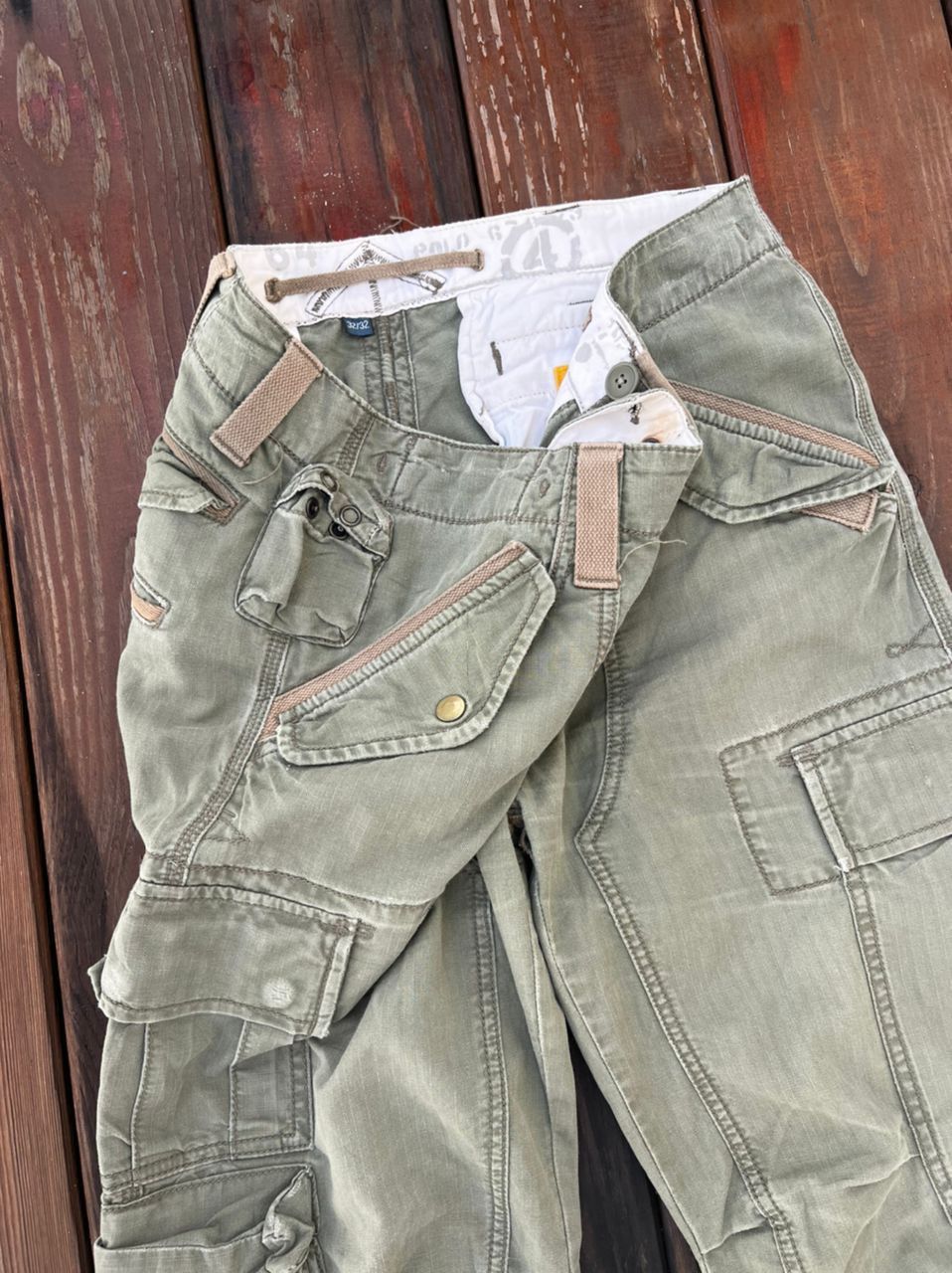 Polo Ralph Lauren Polo by Ralph Lauren Cargo Pants Repaired Army Inspired Size US 32 / EU 48 - 15 Thumbnail