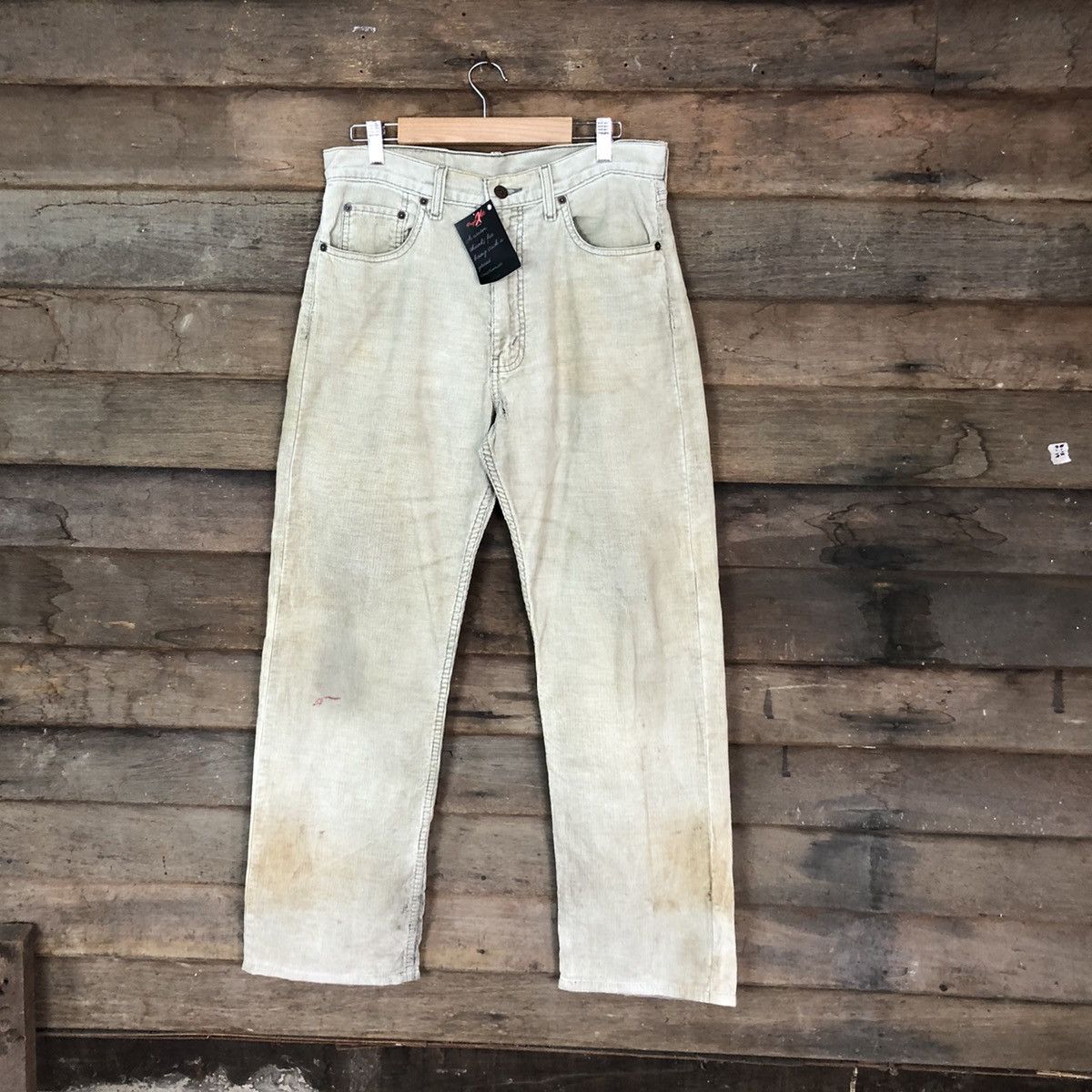 Image of Corduroi Club x Levis Grey Corduroy Vintage Pants 4653, Men's (Size 30)